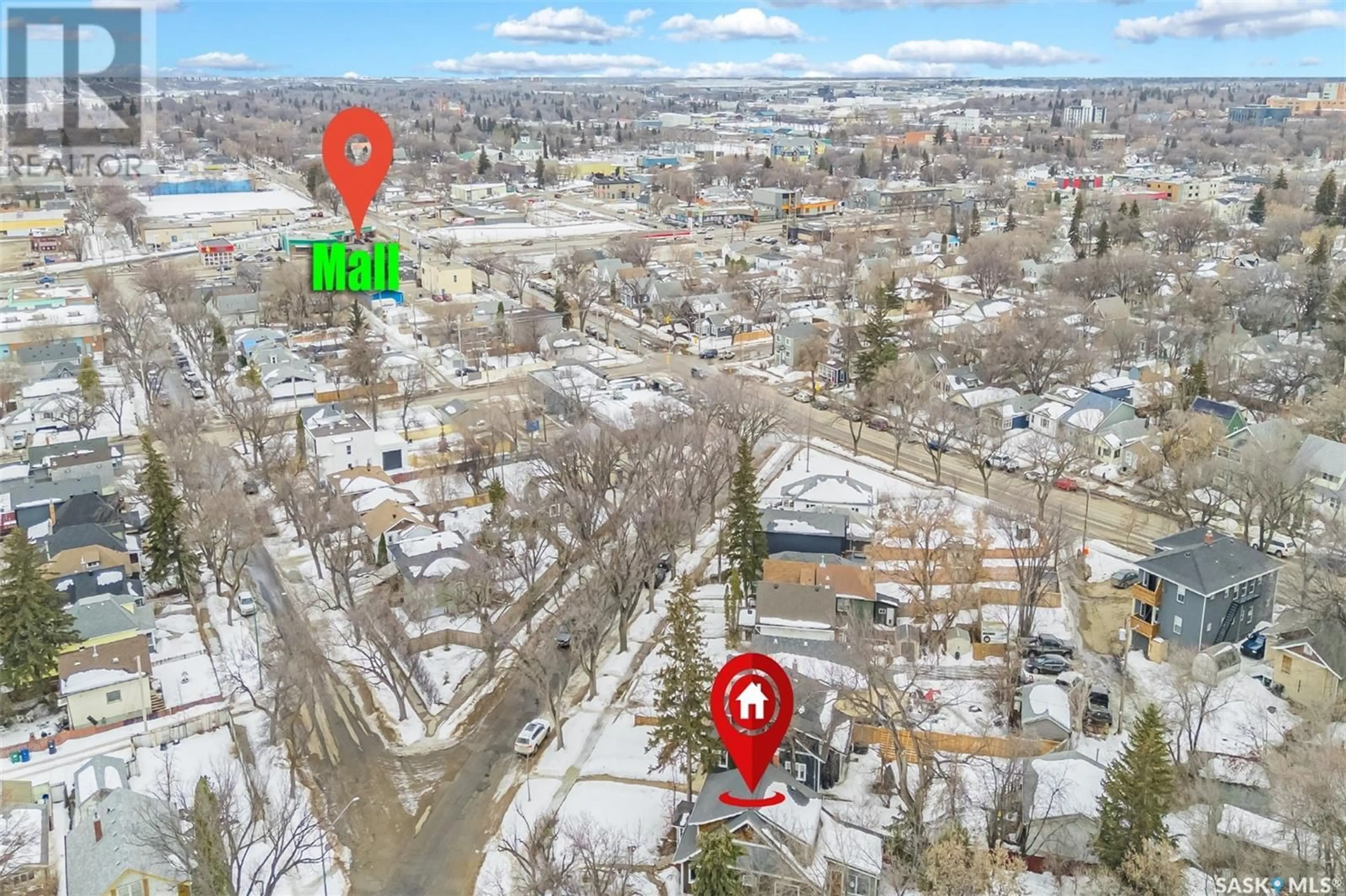 A pic from outside/outdoor area/front of a property/back of a property/a pic from drone, street for 702 WALMER ROAD, Saskatoon Saskatchewan S7L0E5