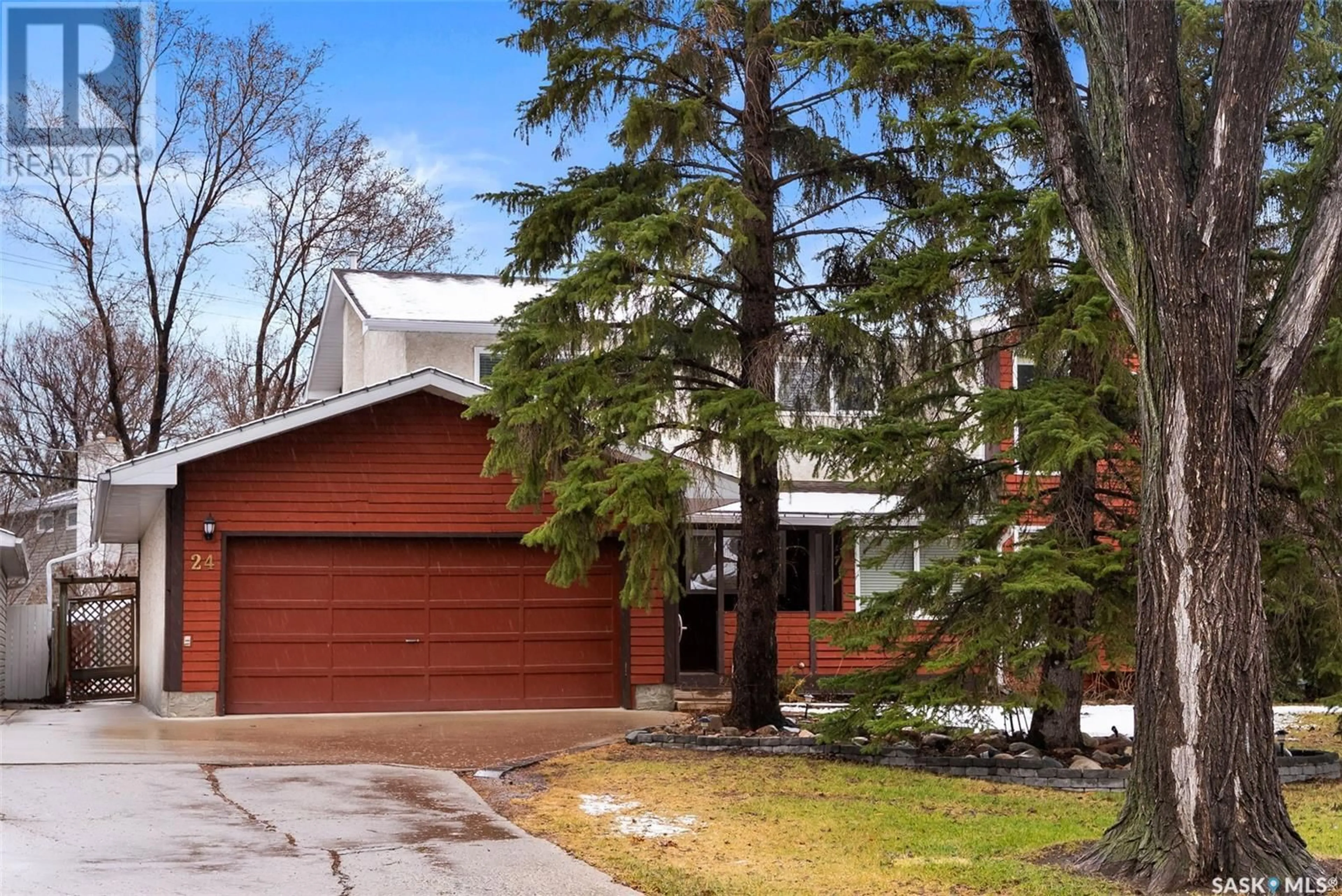 Home with brick exterior material, street for 24 FOX GLOVE CRESCENT, Regina Saskatchewan S4S4K7