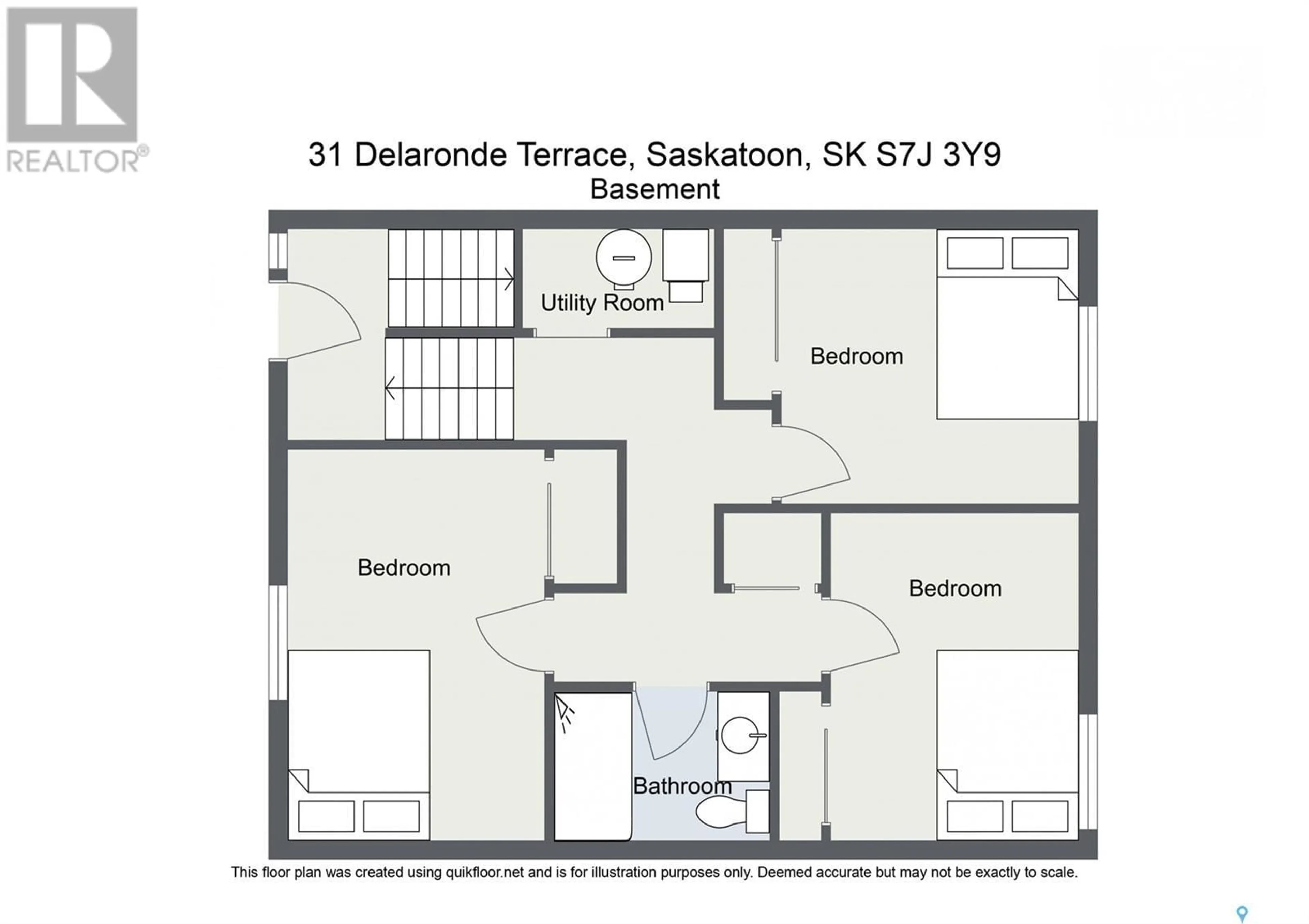 Floor plan for 31 DELARONDE TERRACE, Saskatoon Saskatchewan S7J3Y9