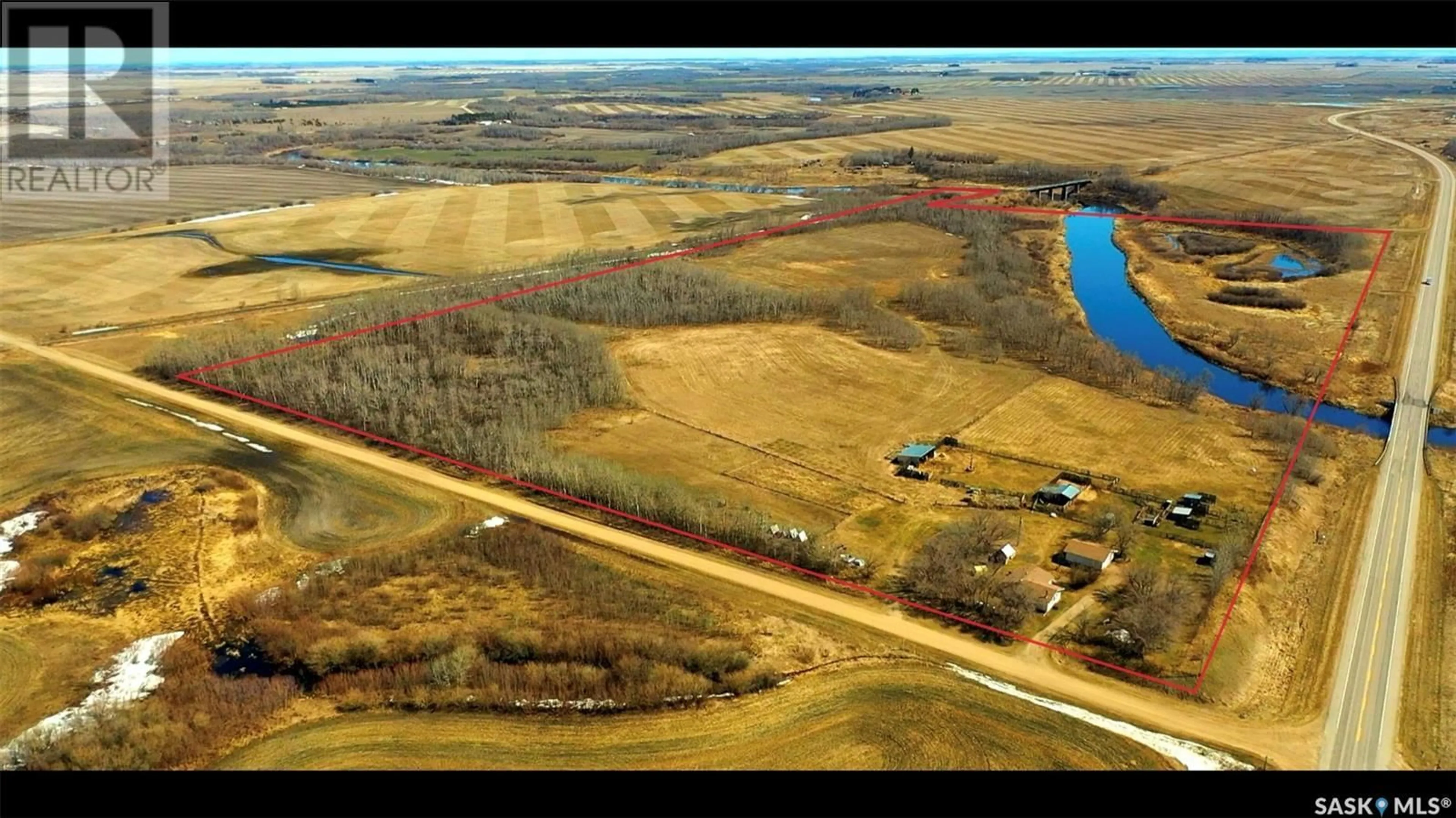 A pic from outside/outdoor area/front of a property/back of a property/a pic from drone, water/lake/river/ocean view for MILLAN ACREAGE, Canora Saskatchewan S0A0L0
