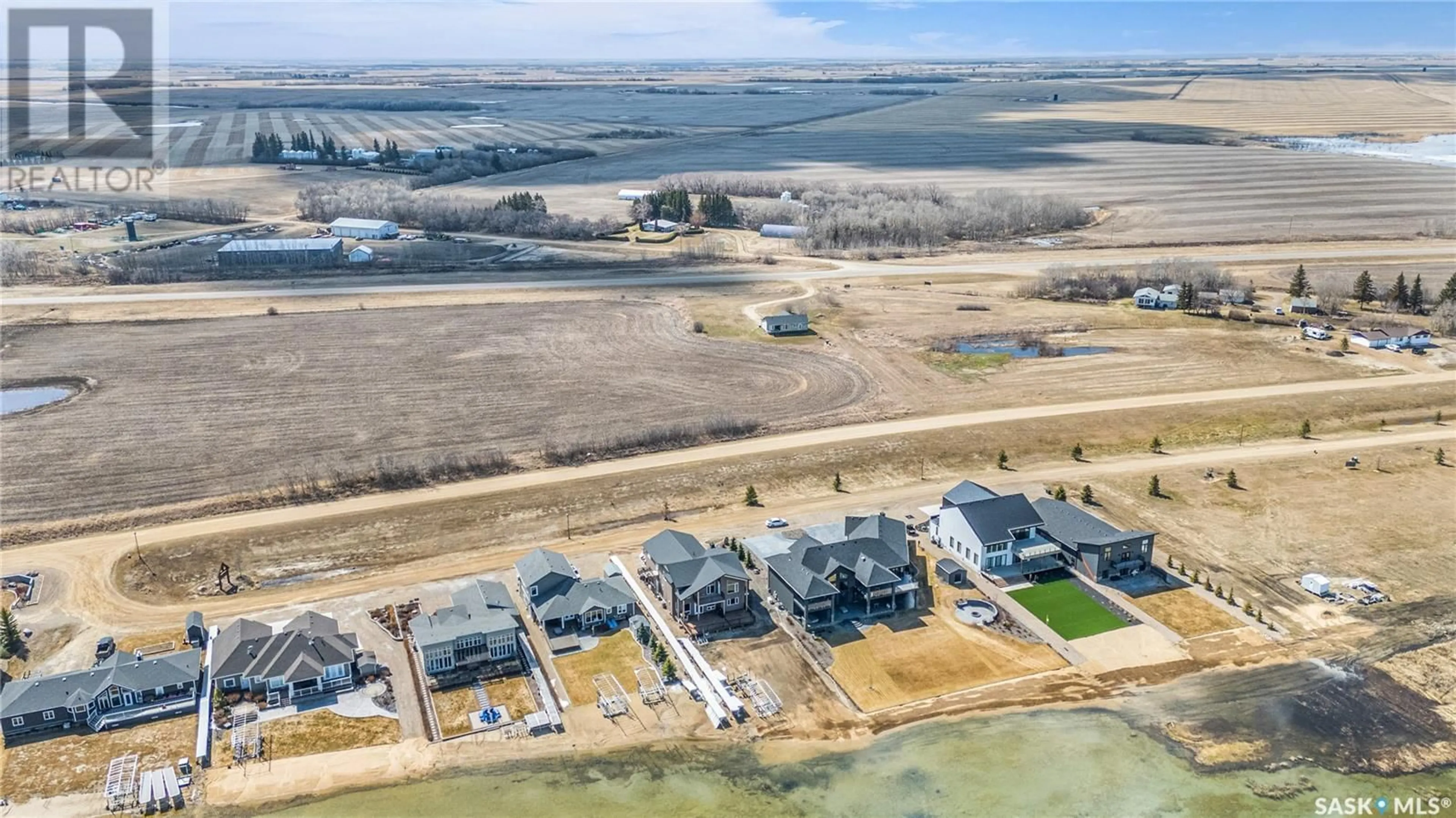 A pic from outside/outdoor area/front of a property/back of a property/a pic from drone, water/lake/river/ocean view for 640 LAKESHORE DRIVE, Meota Saskatchewan S0M1X0