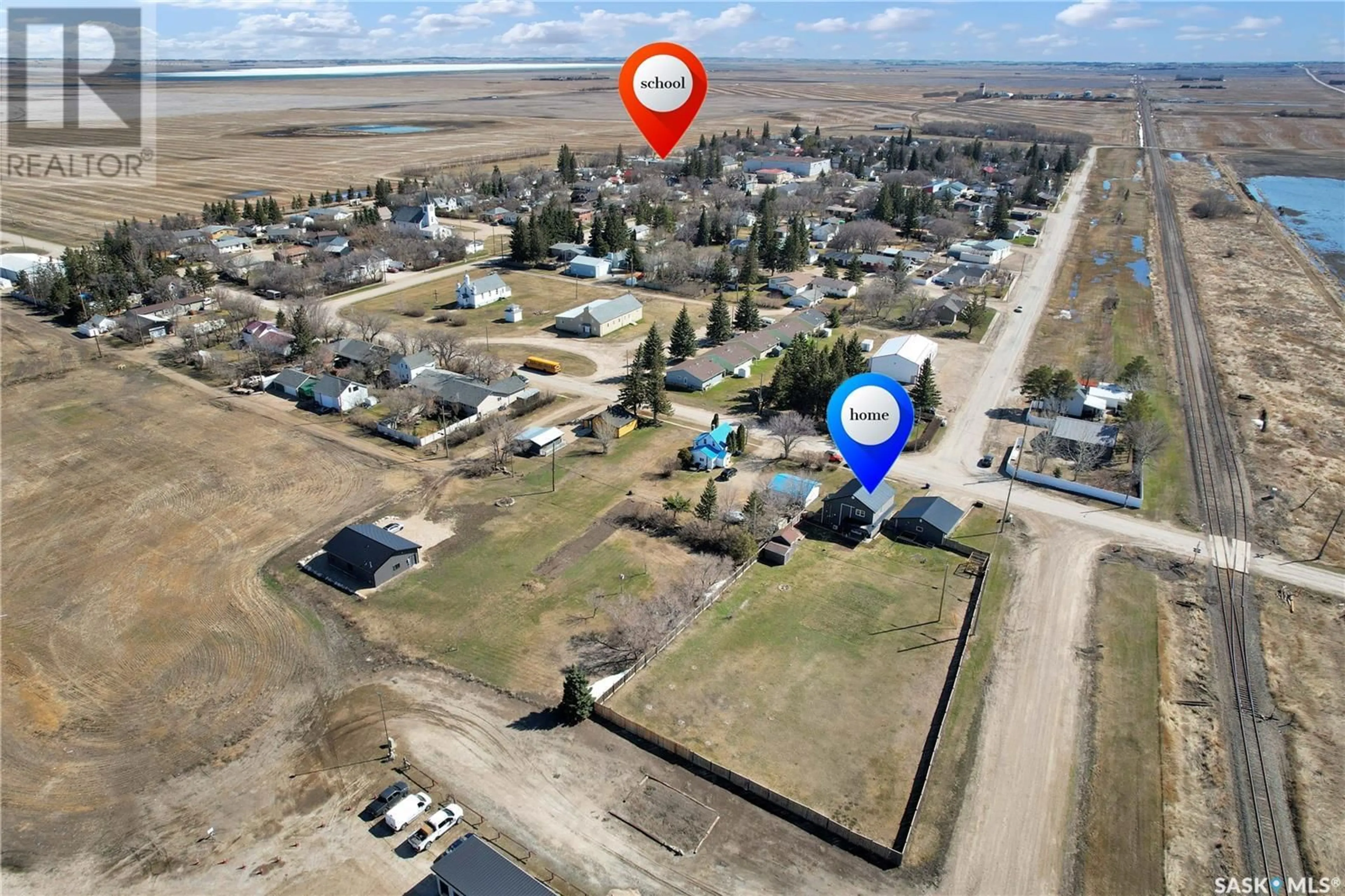 A pic from outside/outdoor area/front of a property/back of a property/a pic from drone, street for 203 LEREW STREET, Vonda Saskatchewan S0K4N0