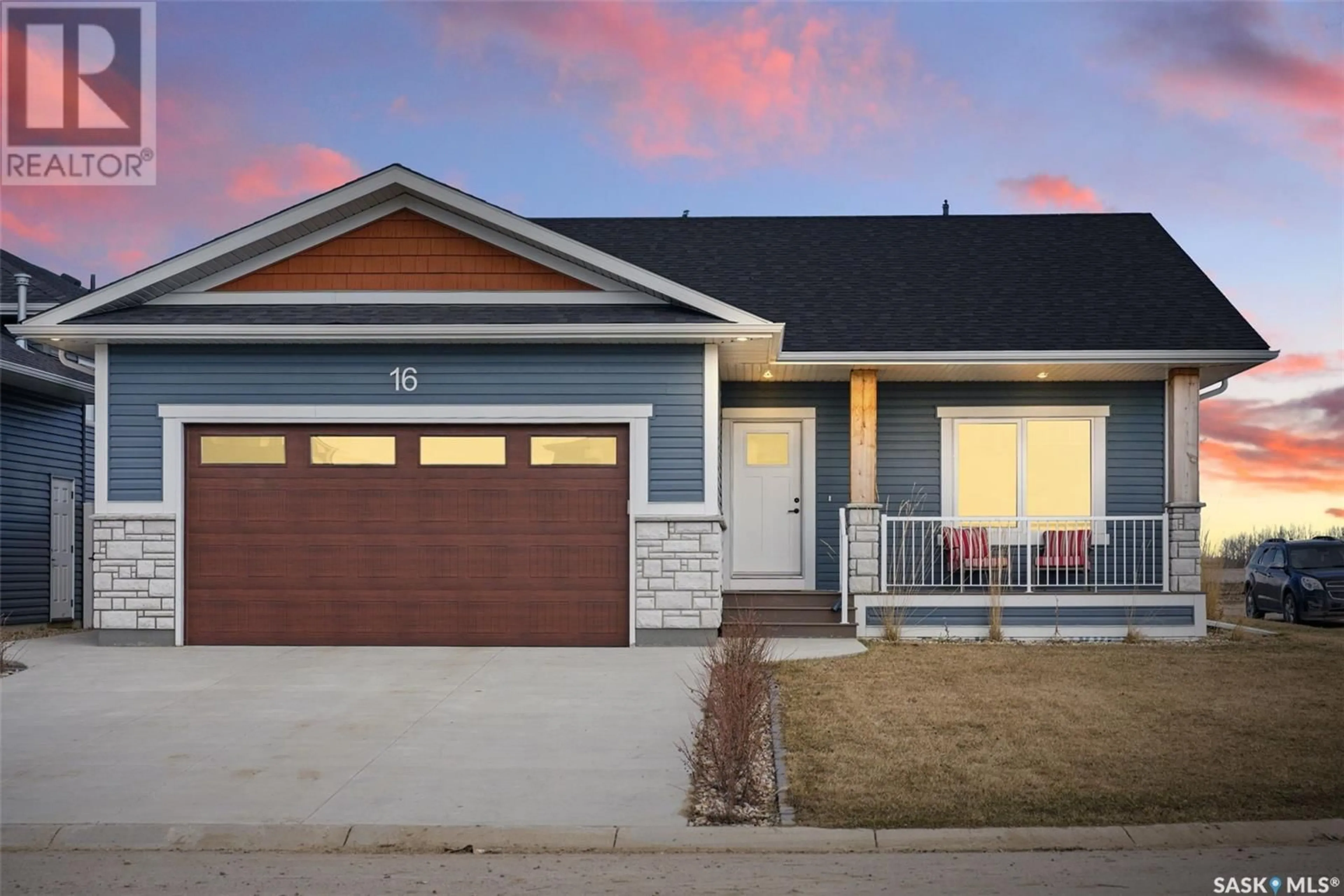 Home with brick exterior material, street for 16 WALKER WAY, Clavet Saskatchewan S0K0Y0