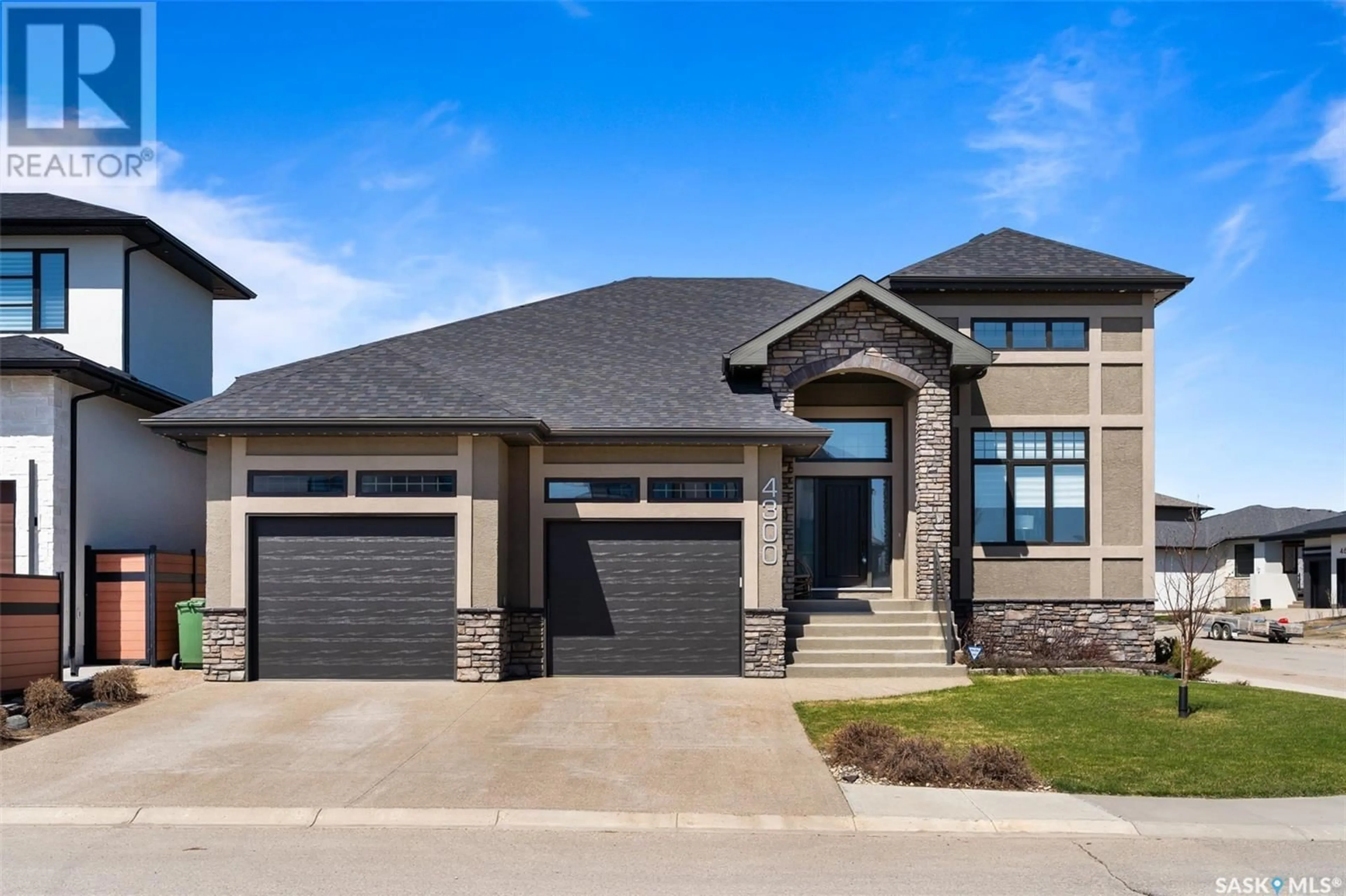 Home with brick exterior material, street for 4300 BULRUSH WAY, Regina Saskatchewan S4V3L4