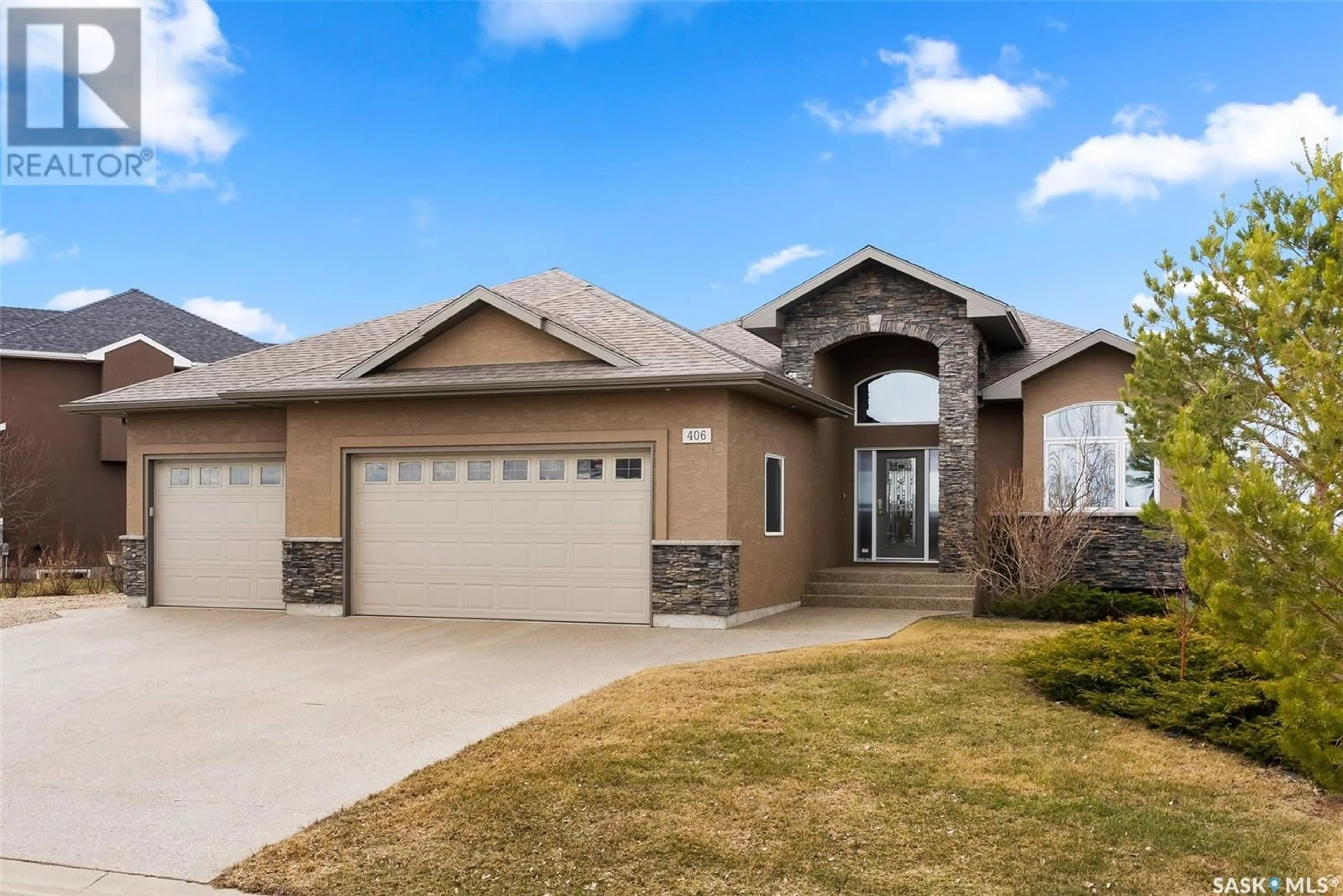 Home with brick exterior material, street for 406 WESTVIEW DRIVE, Balgonie Saskatchewan S0G0E0