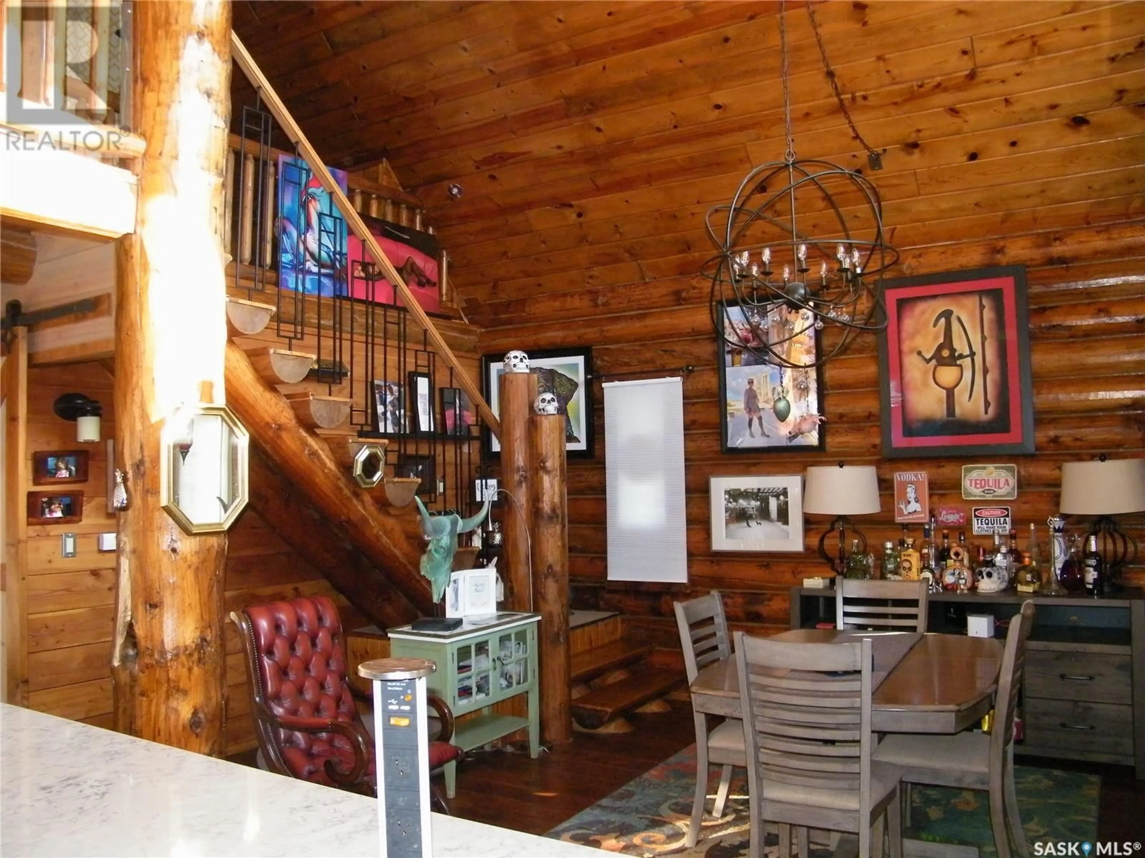 Rustic kitchen, wood/laminate floor for 43 LAKESHORE DRIVE, Lucien Lake Saskatchewan S0K2X0