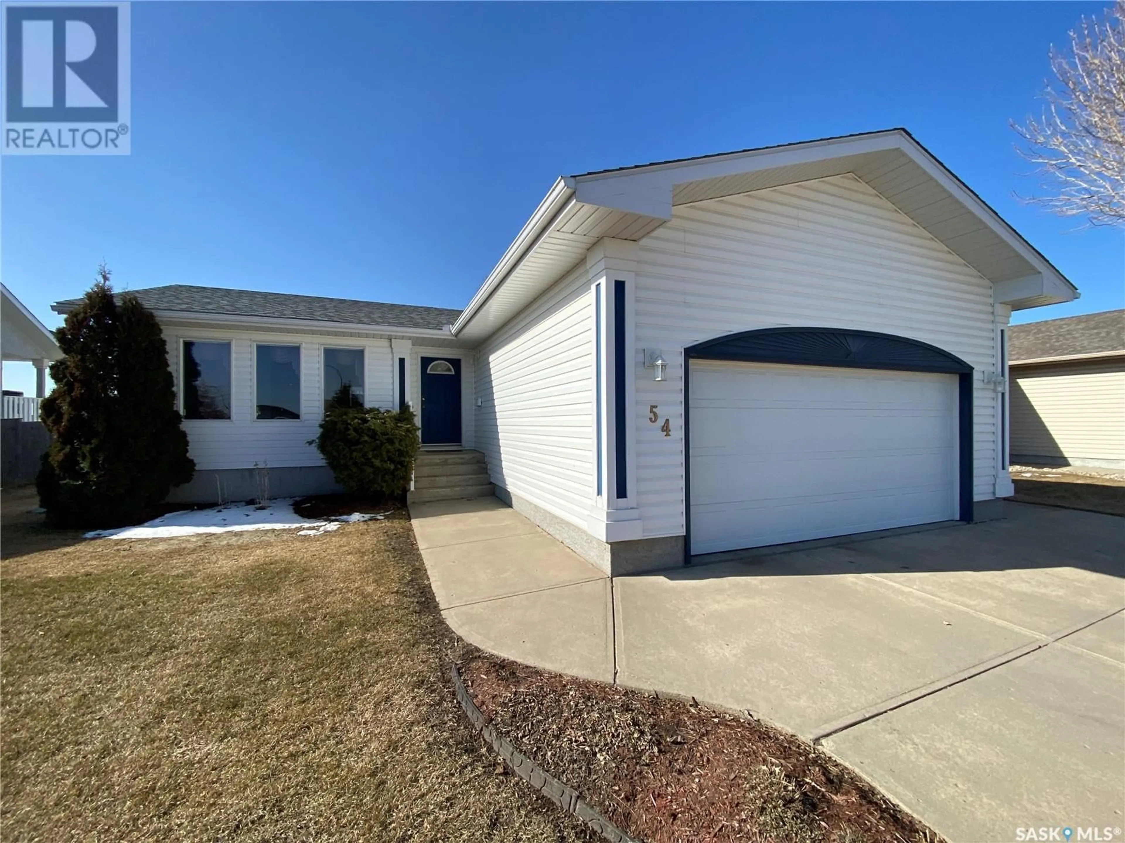 Home with vinyl exterior material, street for 54 CALDWELL DRIVE, Yorkton Saskatchewan S3N4A4