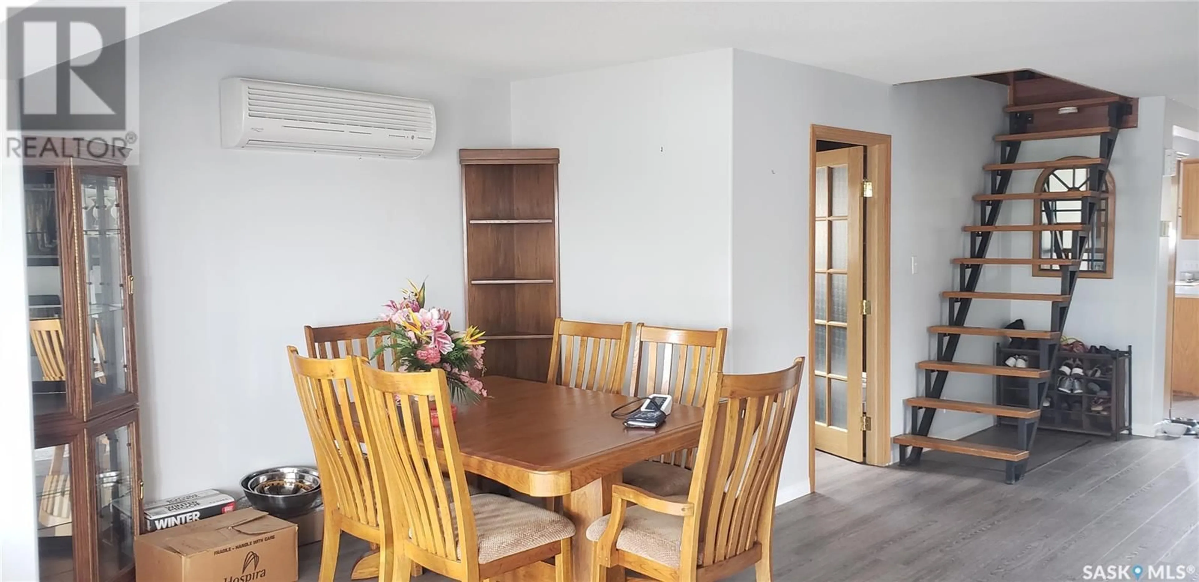 Dining room, wood/laminate floor for 45 MALLARD STREET, Thomson Lake Saskatchewan S0H2K0