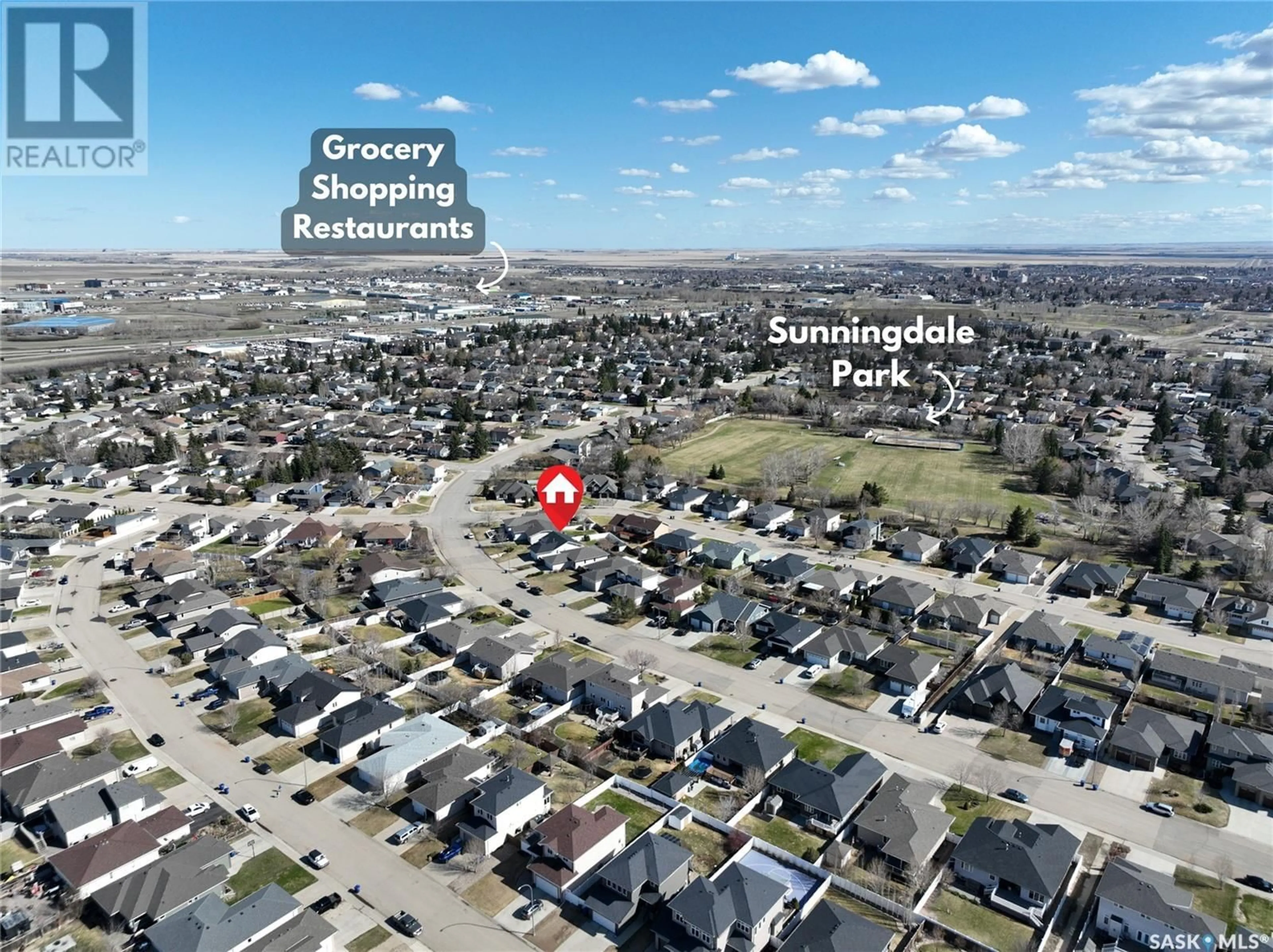 A pic from outside/outdoor area/front of a property/back of a property/a pic from drone, street for 218 BLUE SAGE DRIVE, Moose Jaw Saskatchewan S6J1L1