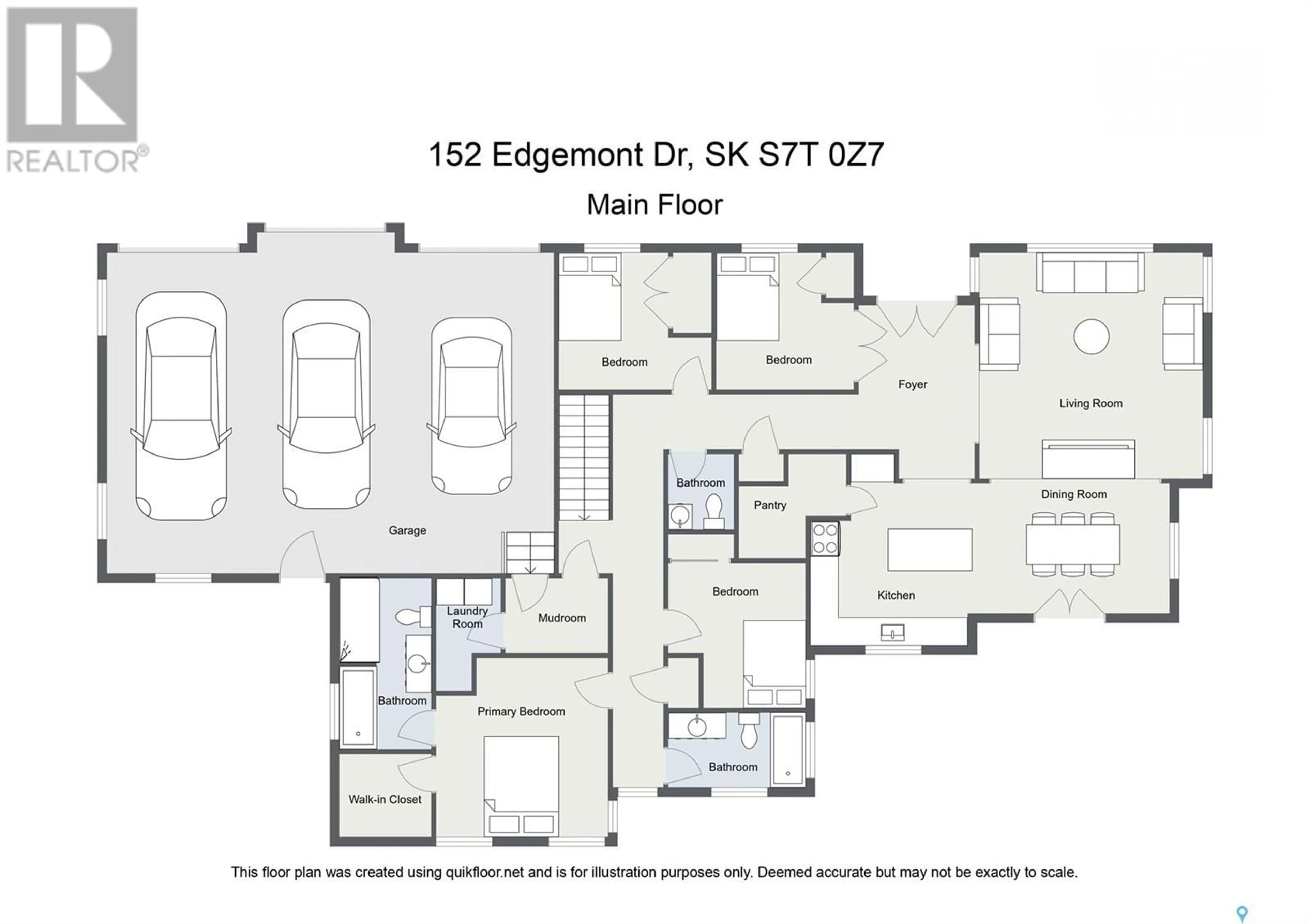 Floor plan for 152 EDGEMONT DRIVE, Corman Park Rm No. 344 Saskatchewan S7T0Z7