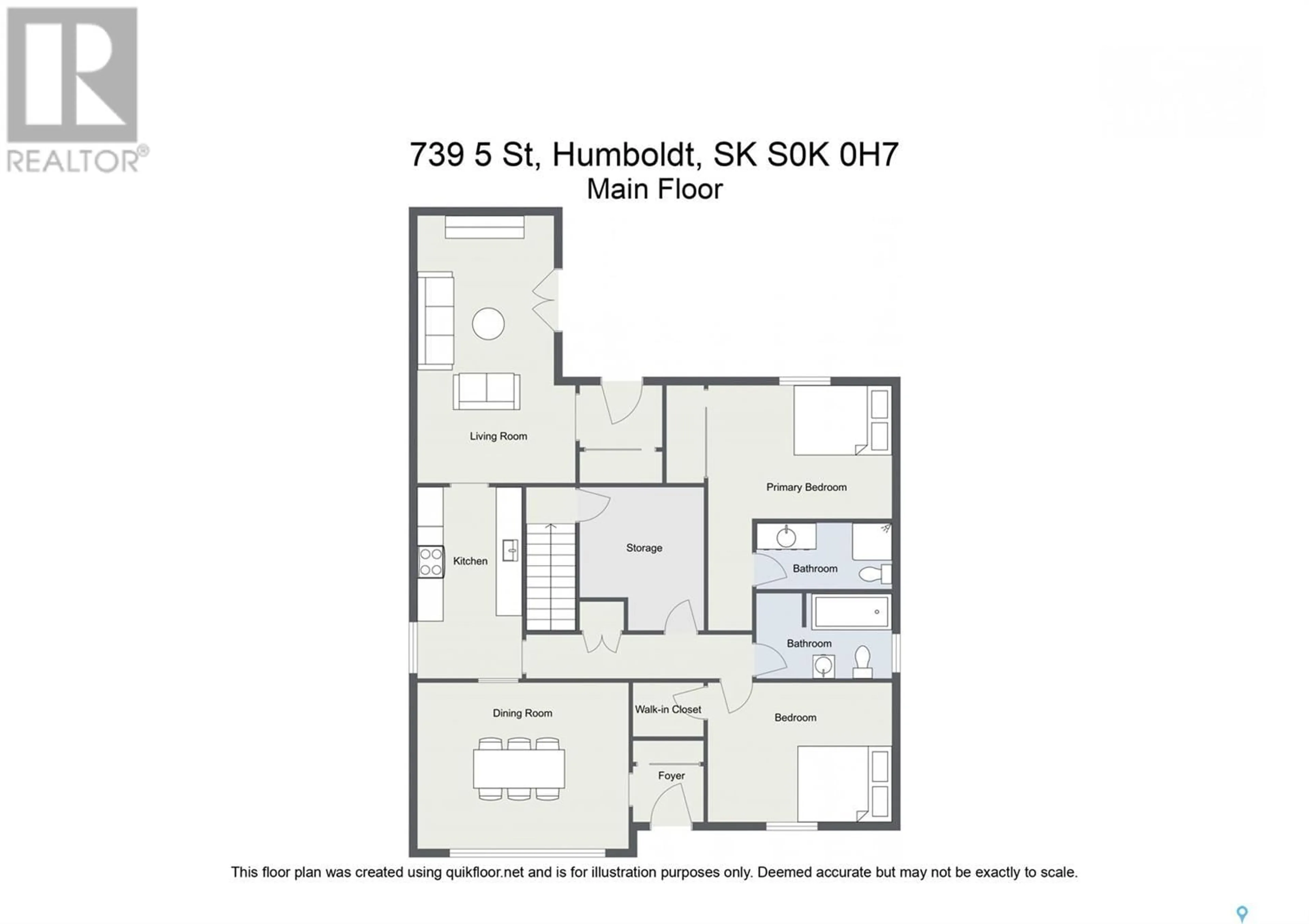 Floor plan for 739 5TH STREET, Humboldt Saskatchewan S0K2A0