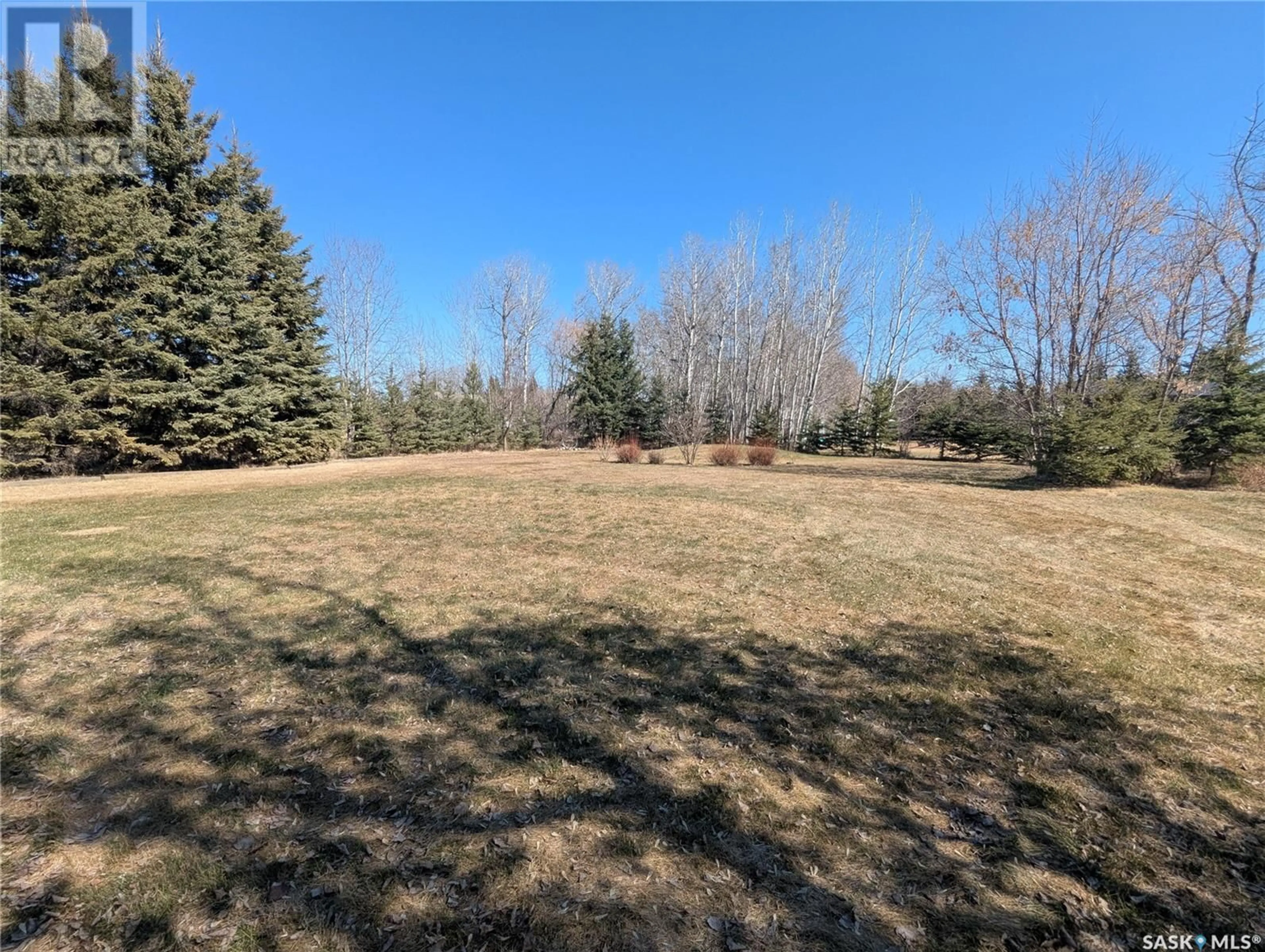 A pic from outside/outdoor area/front of a property/back of a property/a pic from drone, forest/trees view for 129 LEMIEUX CRESCENT, Leoville Saskatchewan S0J1N0