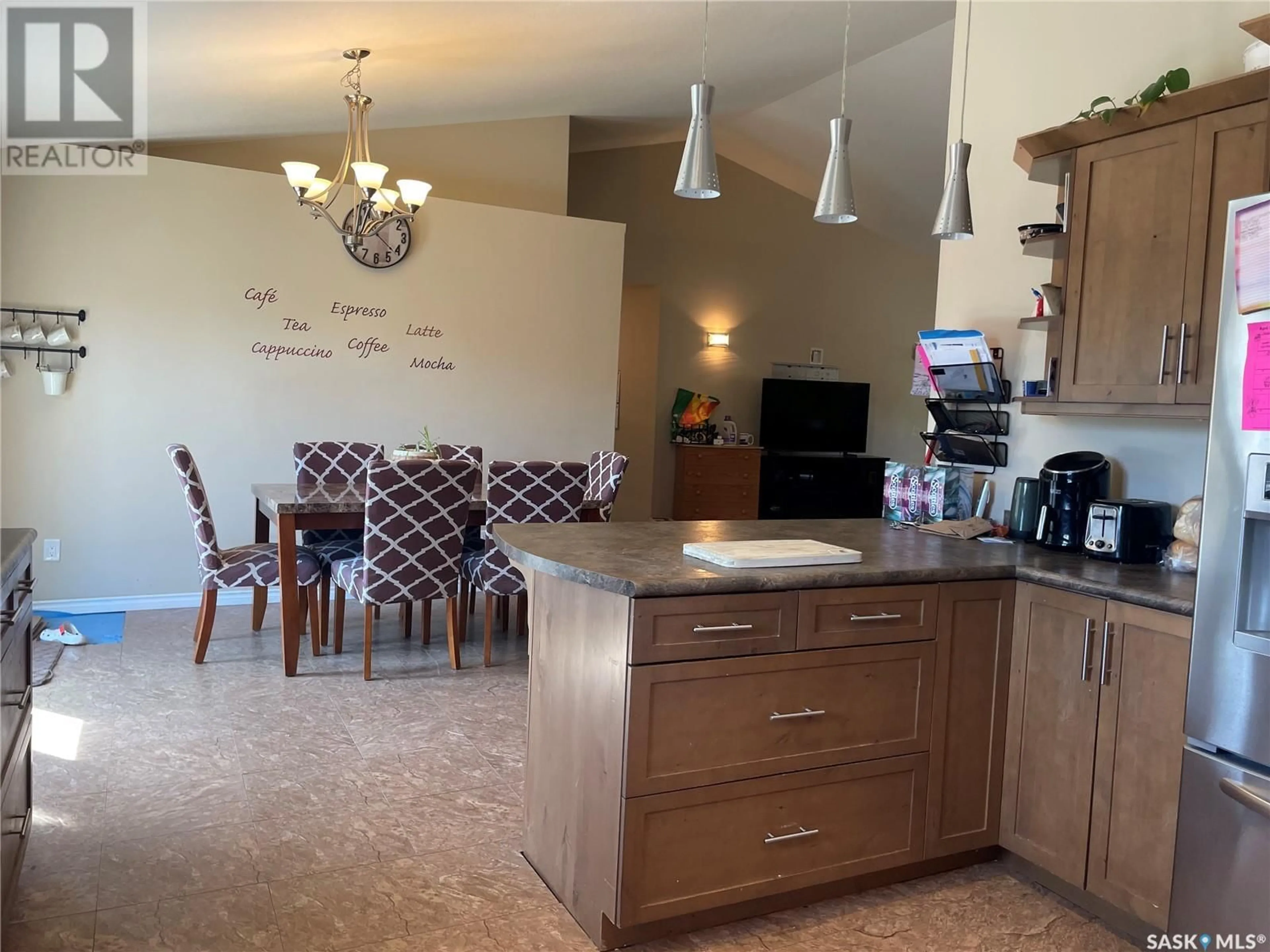 Open concept kitchen, ceramic/tile floor for 140 3RD STREET, Pierceland Saskatchewan S0M2K0