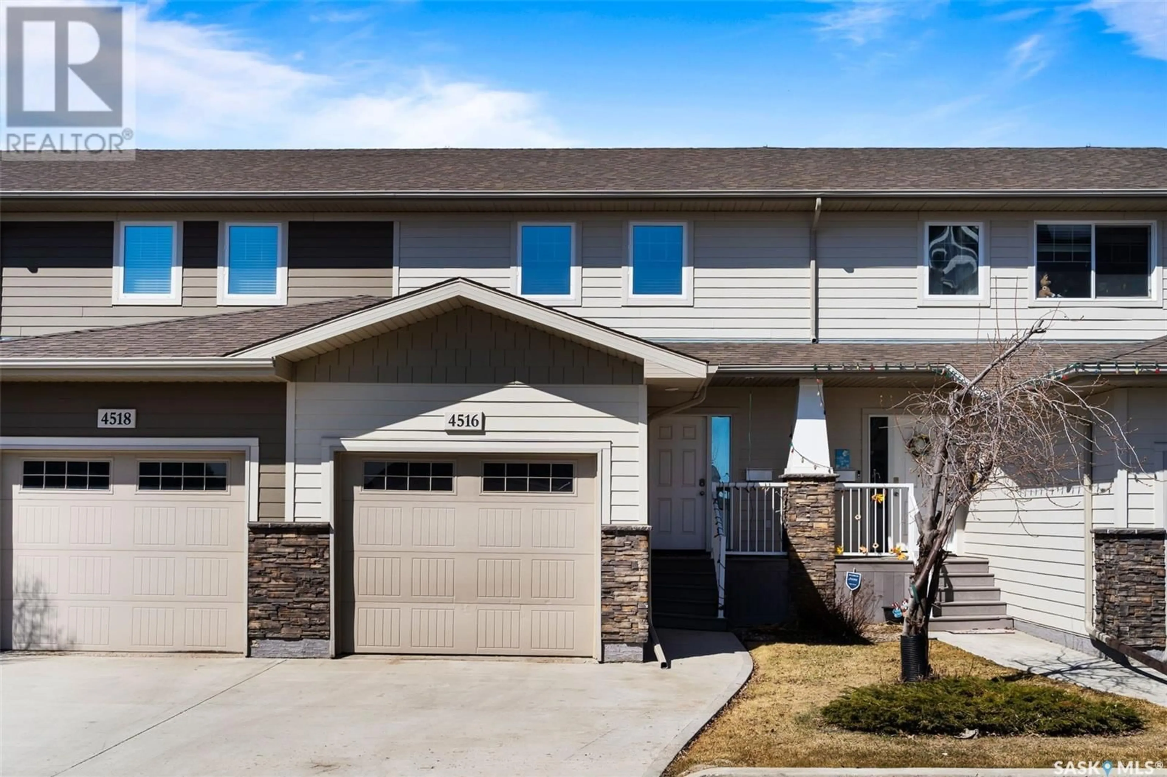 Home with vinyl exterior material, street for 4516 HARBOUR VILLAGE WAY, Regina Saskatchewan S4W0C1