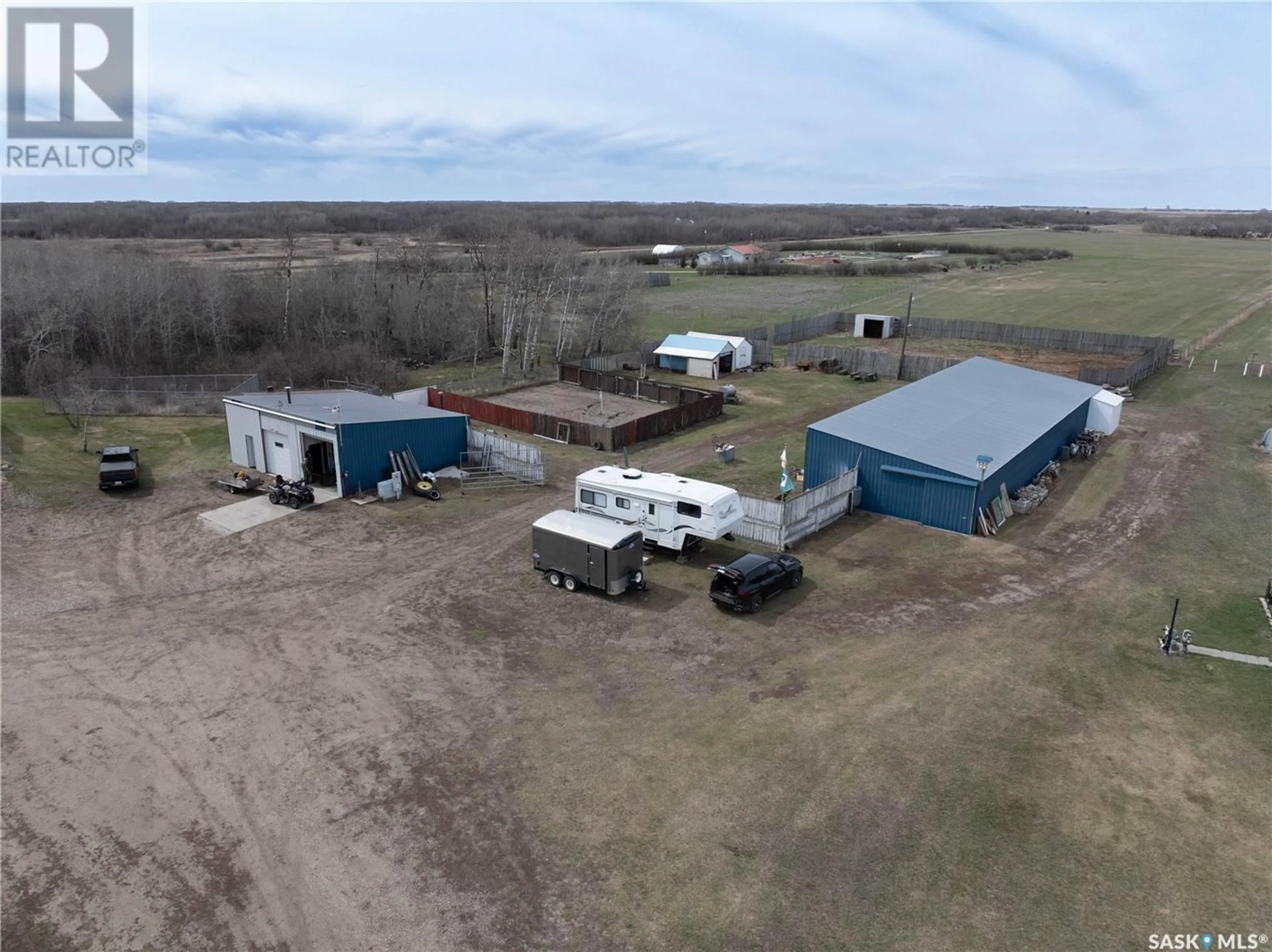 A pic from outside/outdoor area/front of a property/back of a property/a pic from drone, building for PHOENIX ACREAGE, Vanscoy Rm No. 345 Saskatchewan S0L0P0