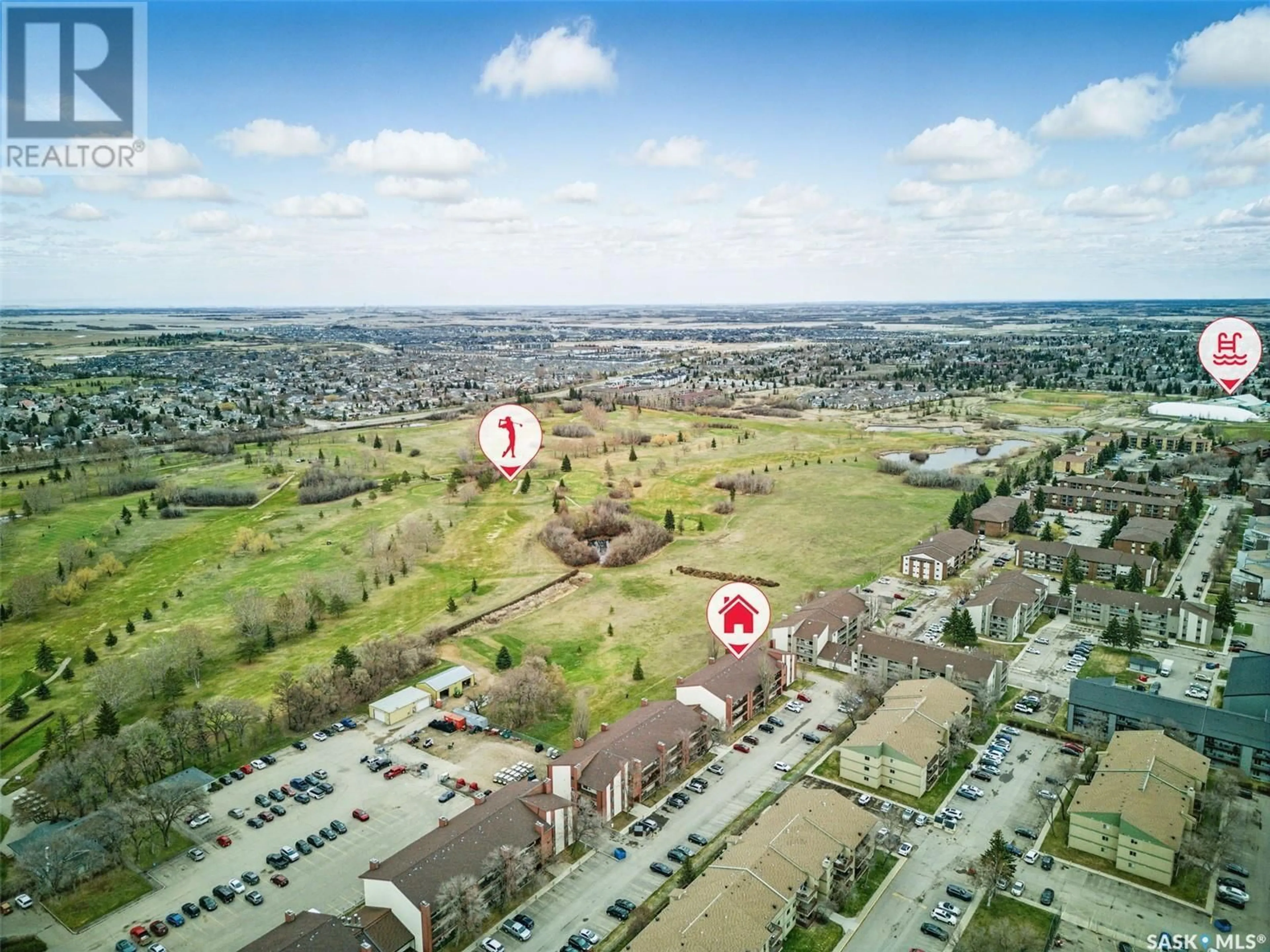 A pic from outside/outdoor area/front of a property/back of a property/a pic from drone, unknown for 115B - 4040 8TH STREET, Saskatoon Saskatchewan S7H5L4
