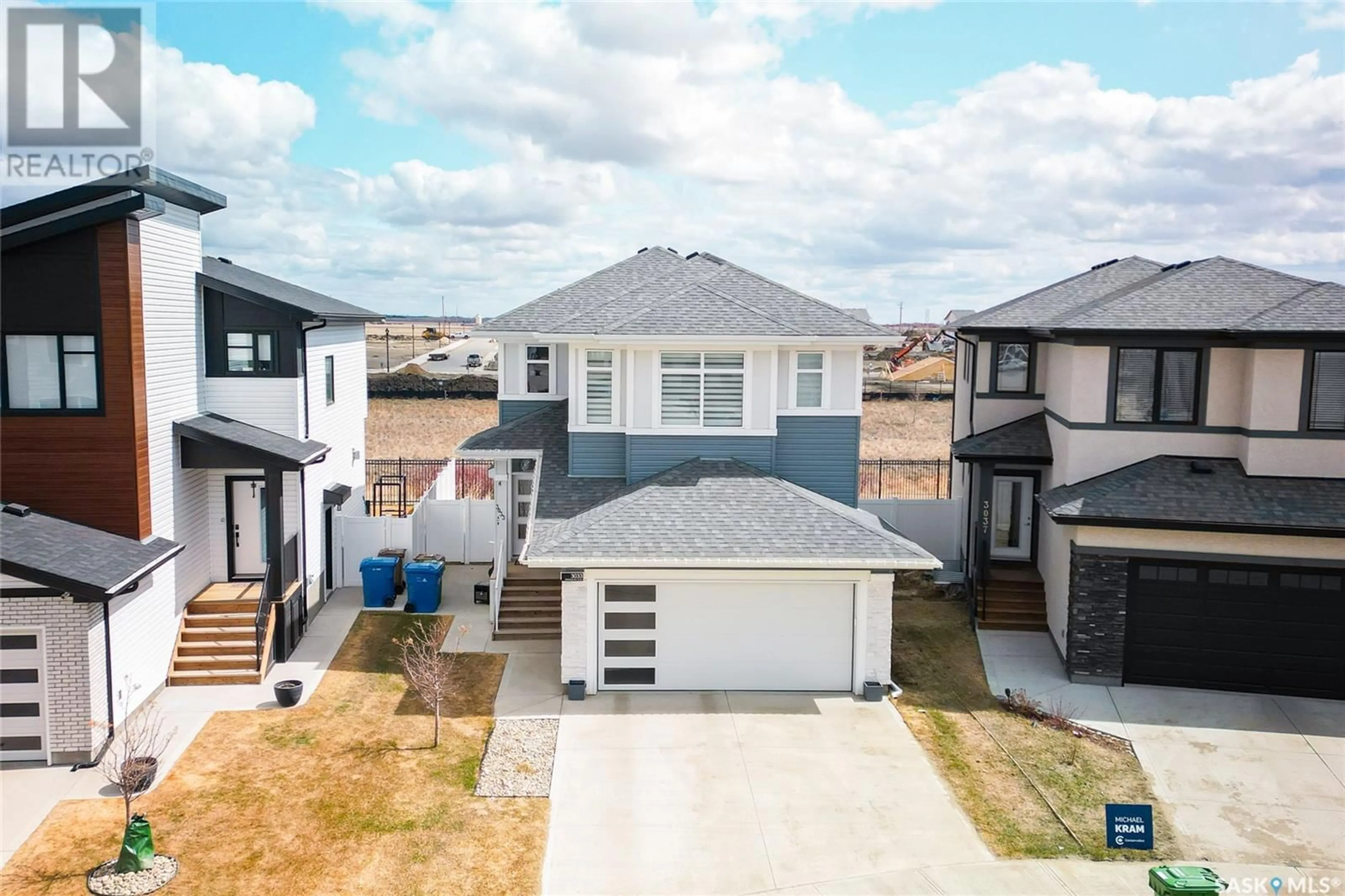 A pic from outside/outdoor area/front of a property/back of a property/a pic from drone, street for A/B - 3033 BELLEGARDE CRESCENT, Regina Saskatchewan S4V3W3
