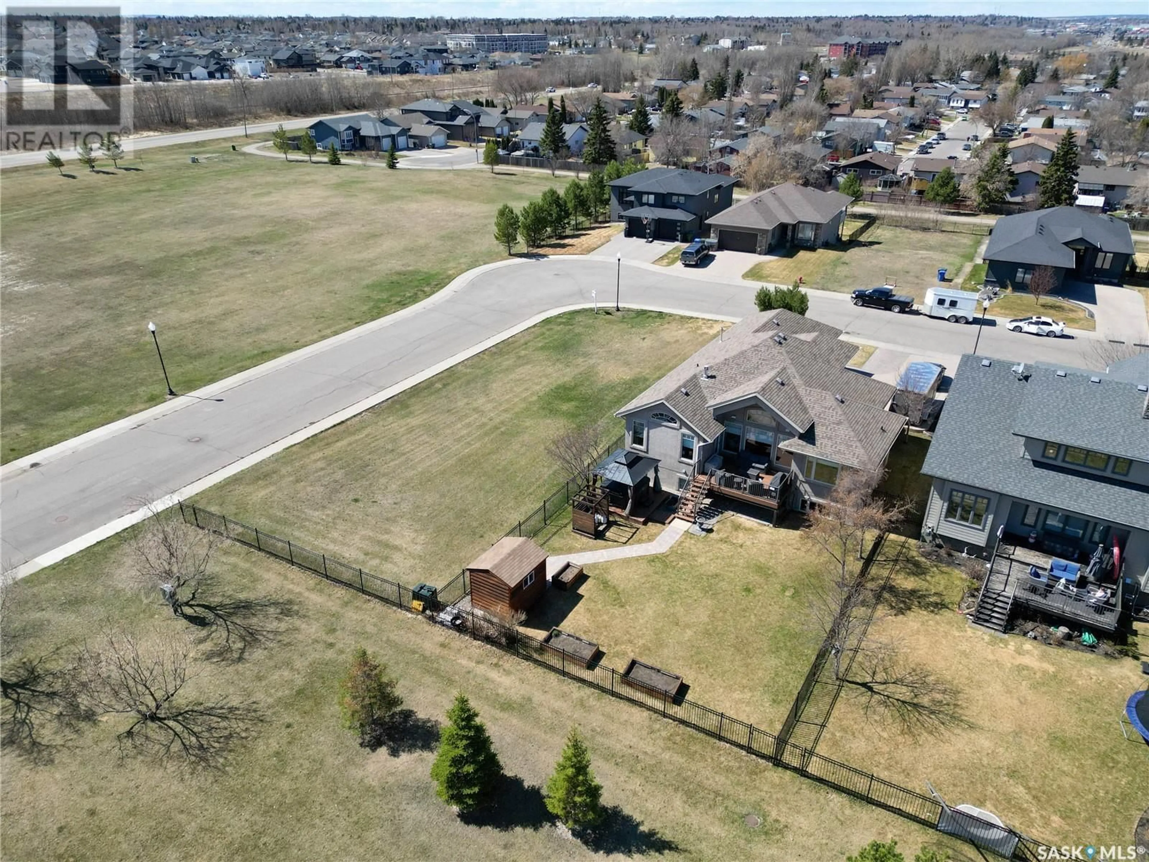 A pic from outside/outdoor area/front of a property/back of a property/a pic from drone, street for 6 GURNEY CRESCENT, Prince Albert Saskatchewan S6X0A7