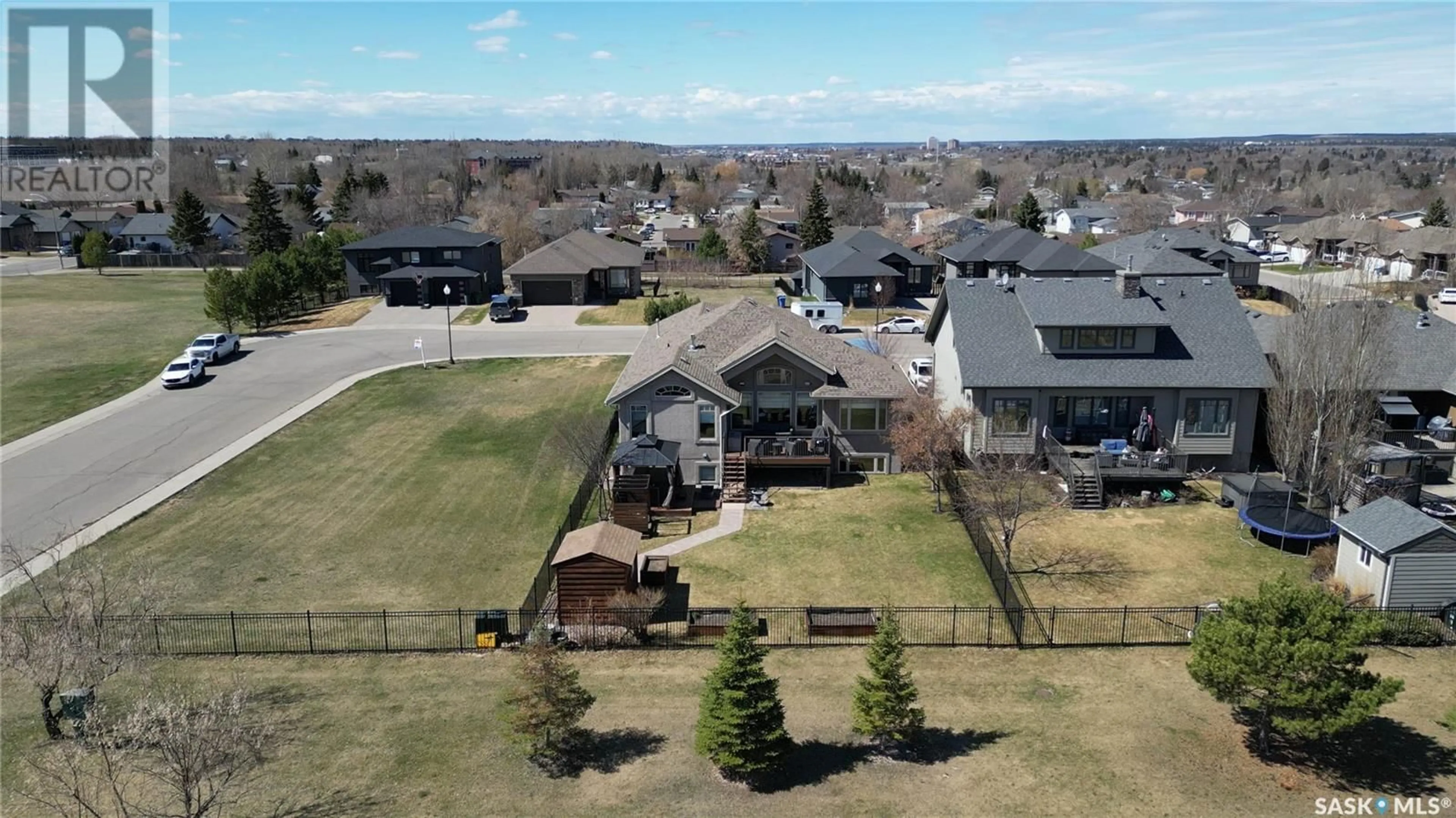 A pic from outside/outdoor area/front of a property/back of a property/a pic from drone, mountain view for 6 GURNEY CRESCENT, Prince Albert Saskatchewan S6X0A7