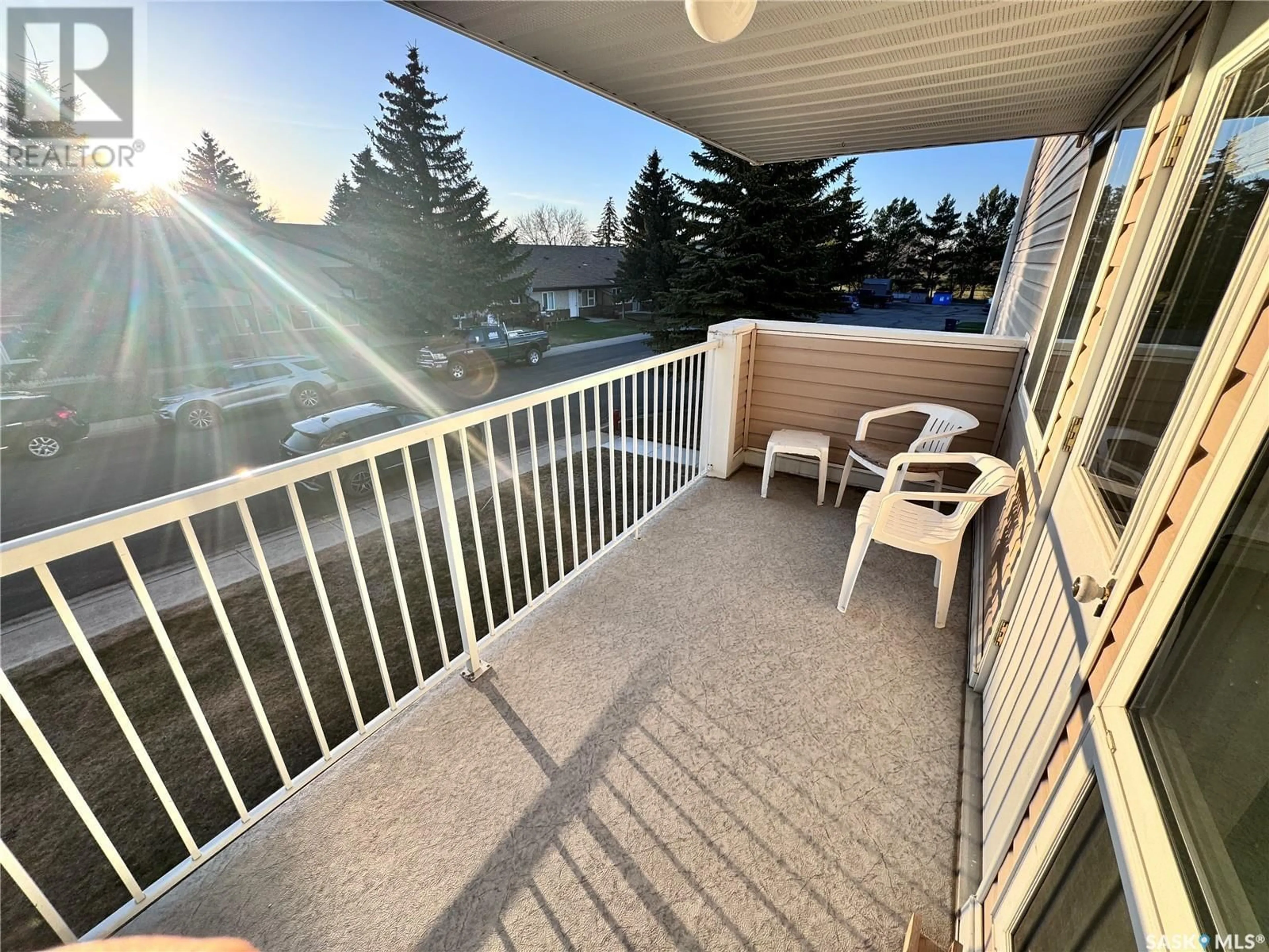 Balcony in the apartment, water/lake/river/ocean view for 201 206 PIONEER PLACE, Warman Saskatchewan S0K4S0