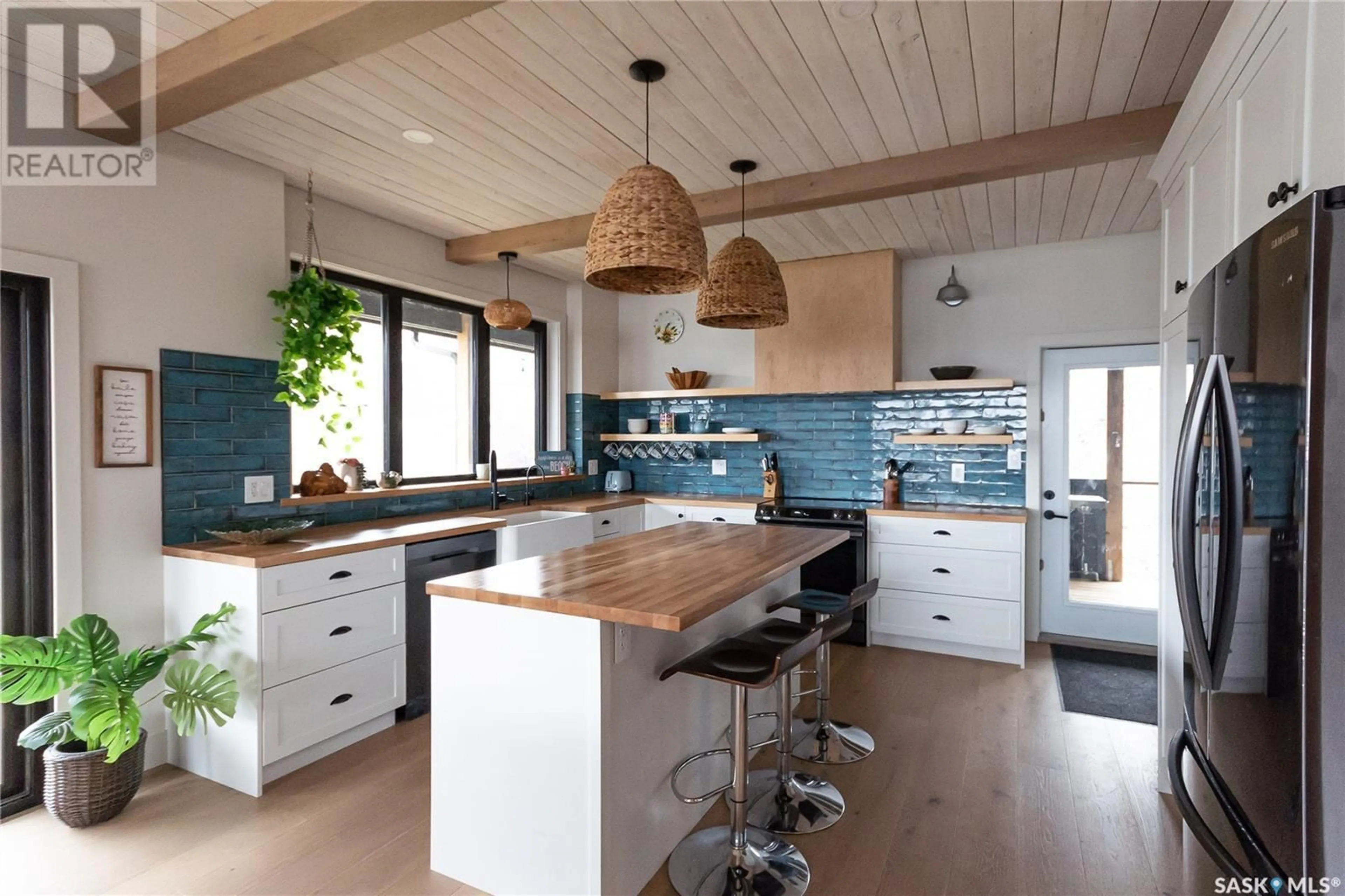 Contemporary kitchen, ceramic/tile floor for 98 GROVE STREET, Echo Lake Saskatchewan S0G1S0