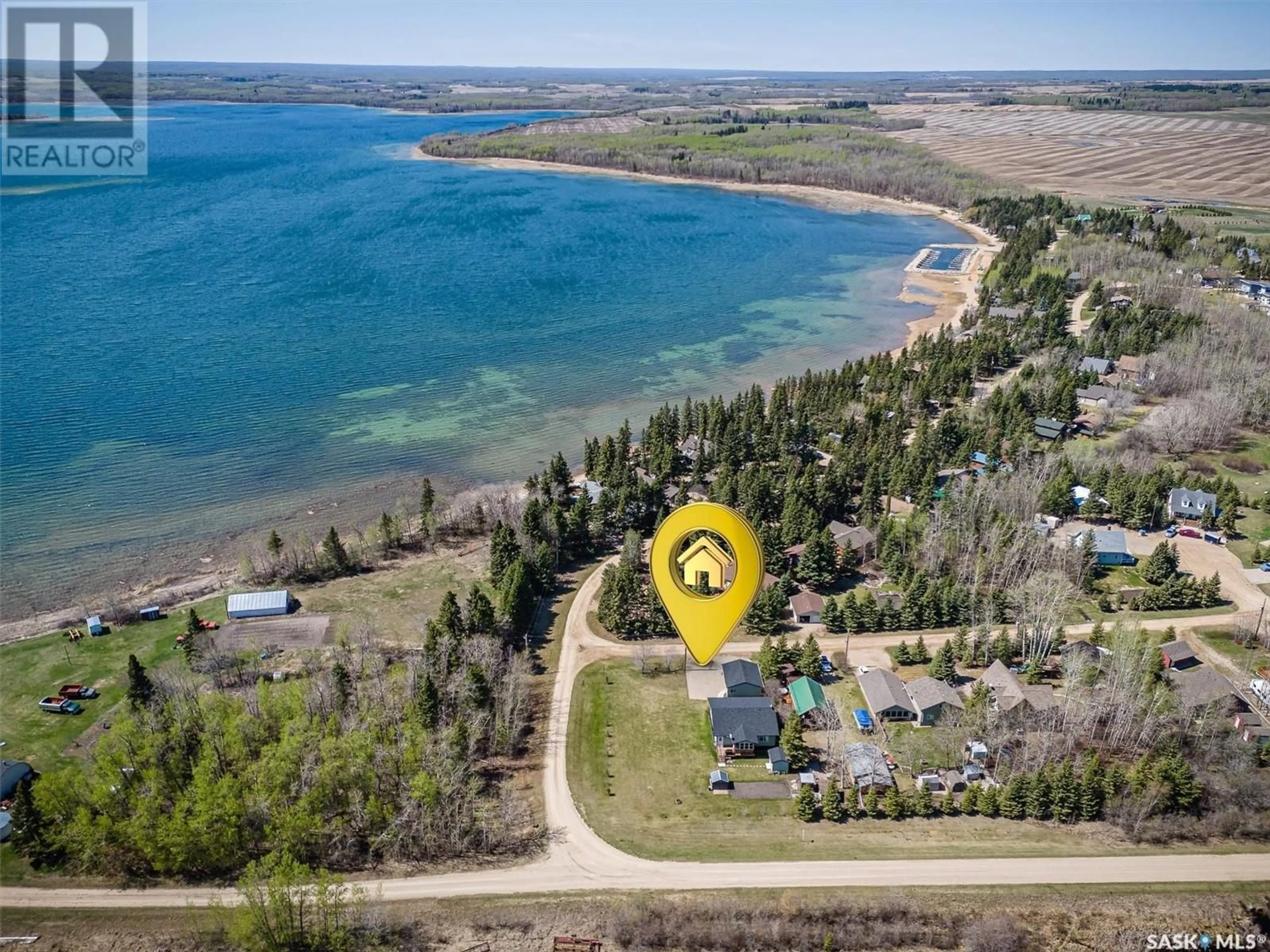 A pic from outside/outdoor area/front of a property/back of a property/a pic from drone, water/lake/river/ocean view for 335 VENTURE ROAD, Pebble Baye Saskatchewan S0J2G0