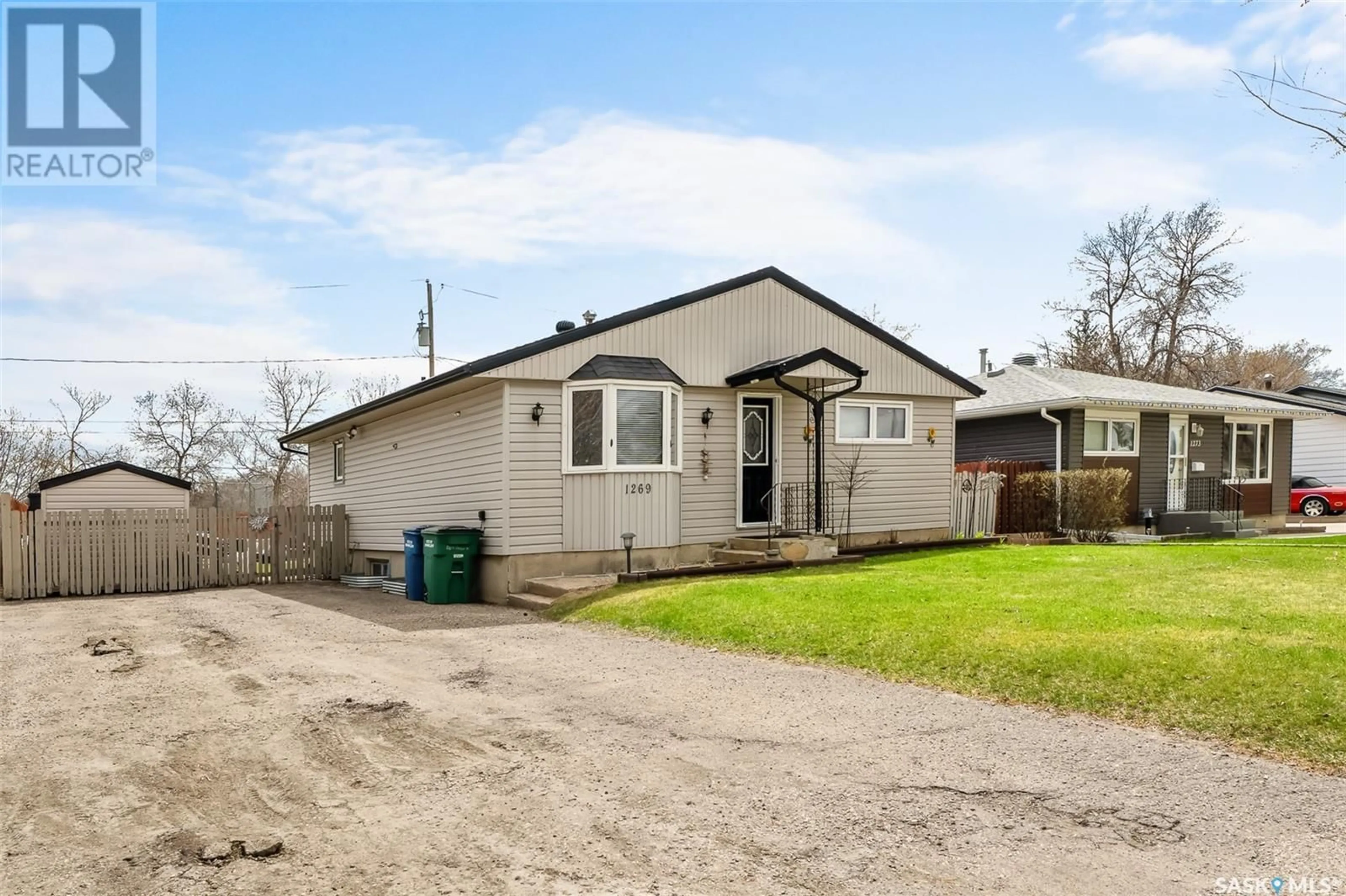 A pic from outside/outdoor area/front of a property/back of a property/a pic from drone, street for 1269 GRACE STREET, Moose Jaw Saskatchewan S6H3C6
