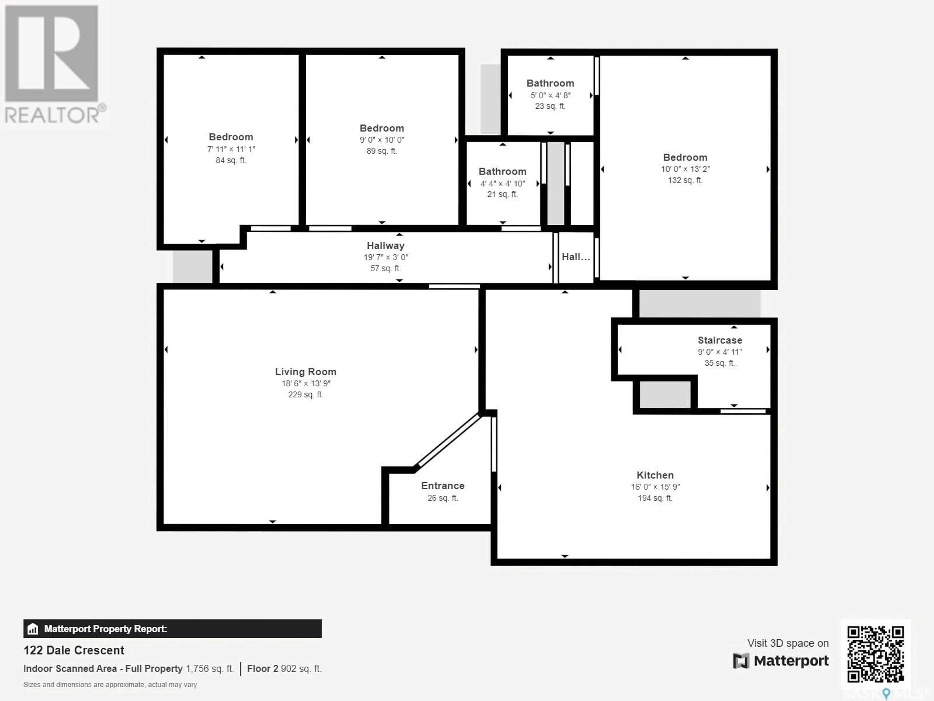 Floor plan for 122 DALE CRESCENT, Regina Saskatchewan S4N5J7