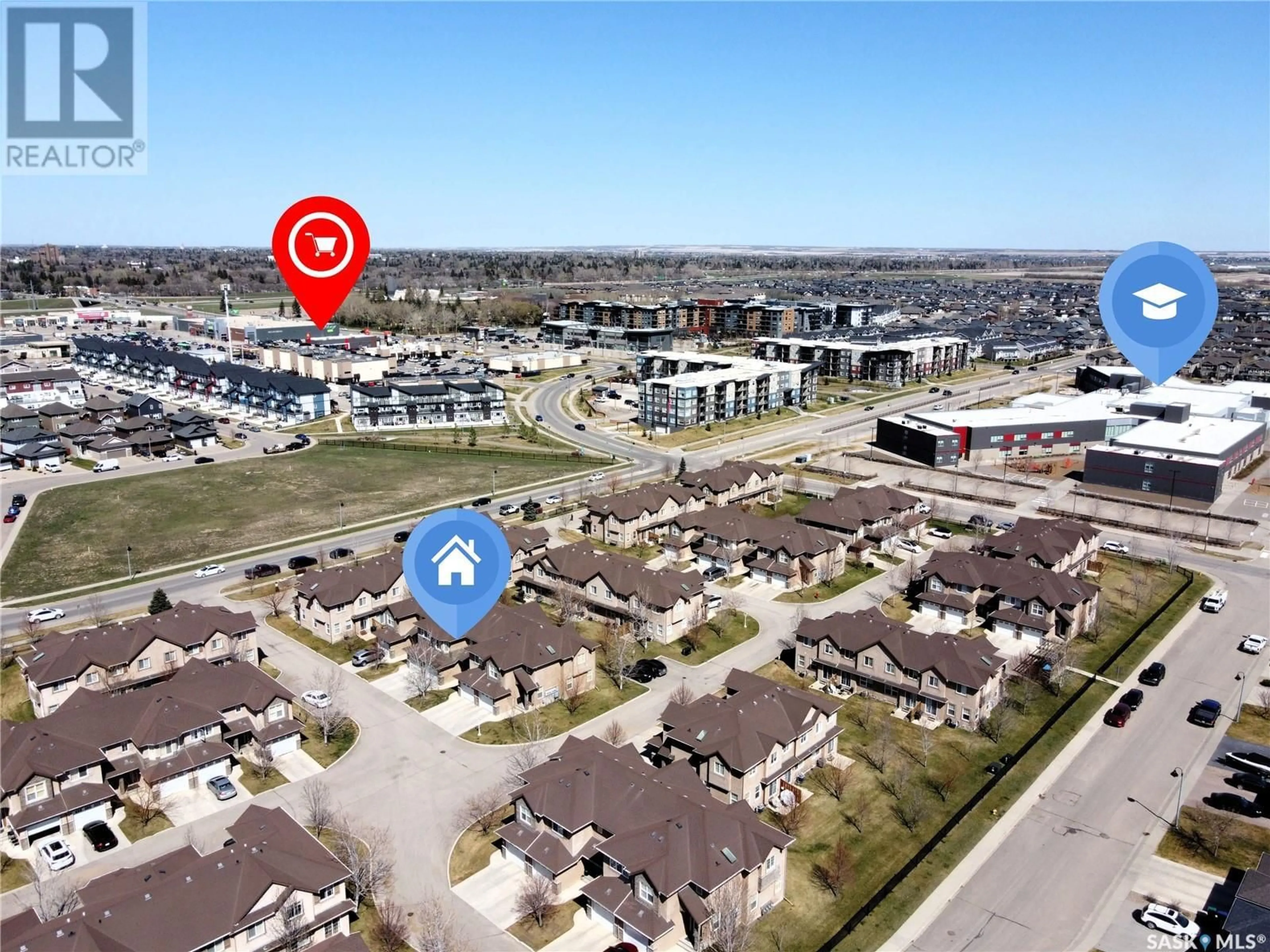 A pic from outside/outdoor area/front of a property/back of a property/a pic from drone, street for 207 - 710 GORDON ROAD, Saskatoon Saskatchewan S7T0J5