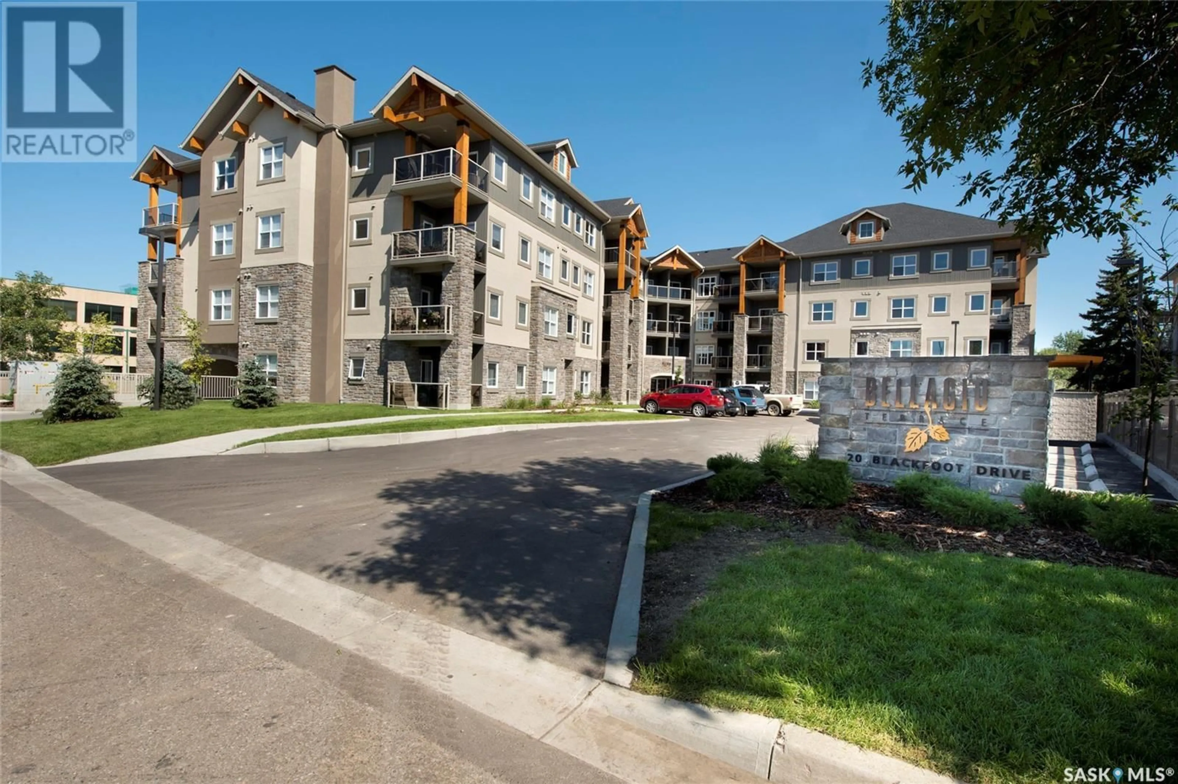 A pic from outside/outdoor area/front of a property/back of a property/a pic from drone, unknown for 102 - 1220 BLACKFOOT DRIVE, Regina Saskatchewan S4S6T2