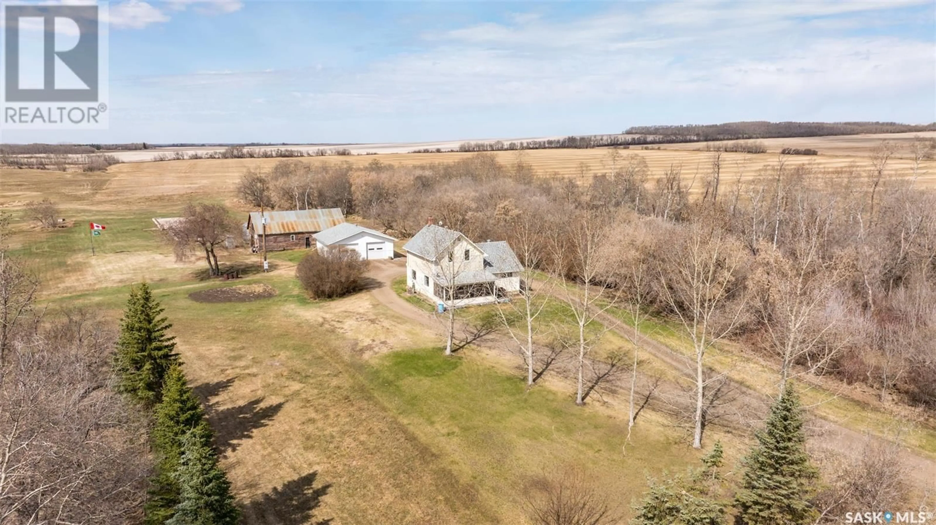 A pic from outside/outdoor area/front of a property/back of a property/a pic from drone, water/lake/river/ocean view for Acreage - GANGE ROAD, Prince Albert Rm No. 461 Saskatchewan S6V5P9