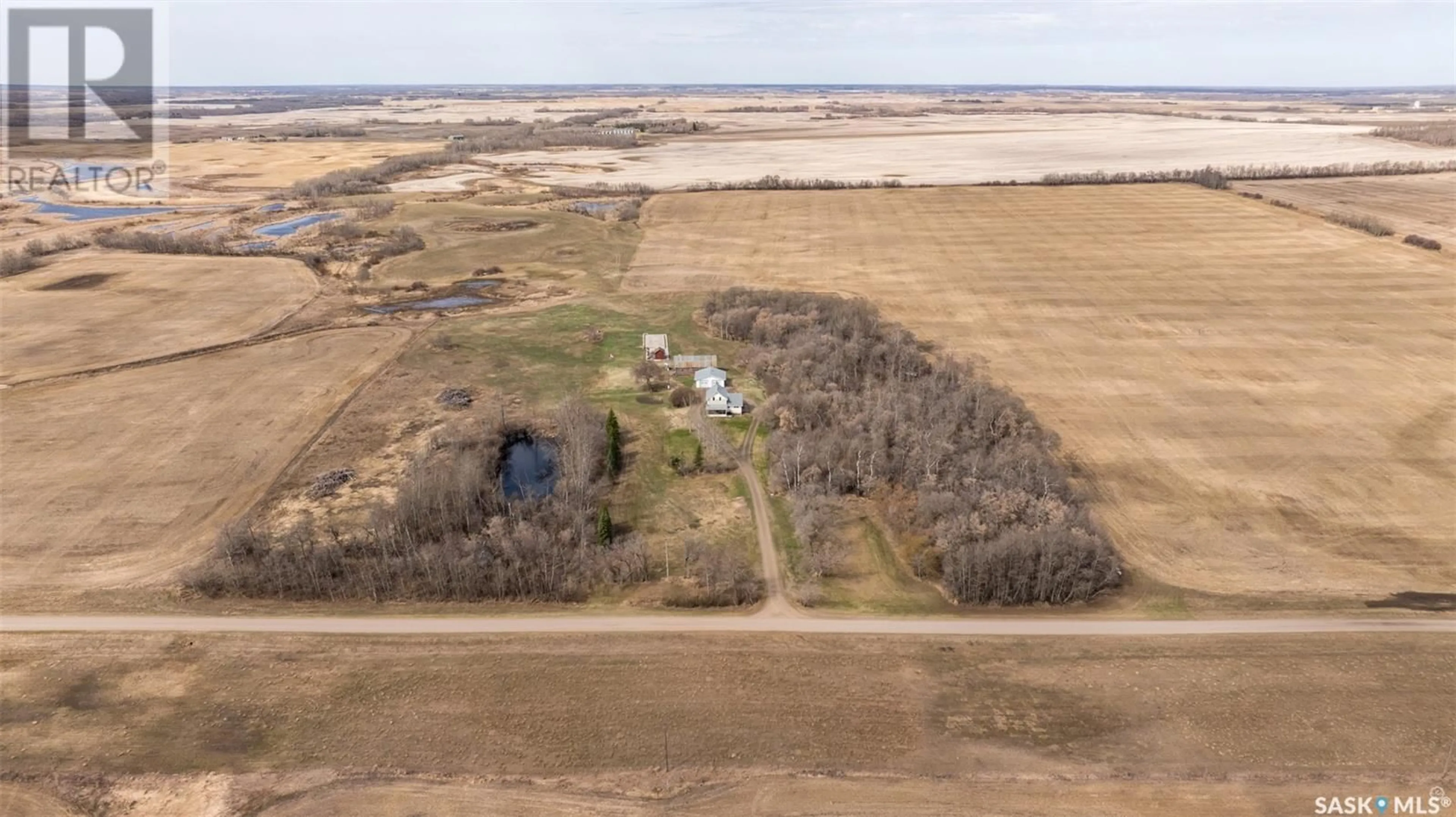 A pic from outside/outdoor area/front of a property/back of a property/a pic from drone, building for Acreage - GANGE ROAD, Prince Albert Rm No. 461 Saskatchewan S6V5P9