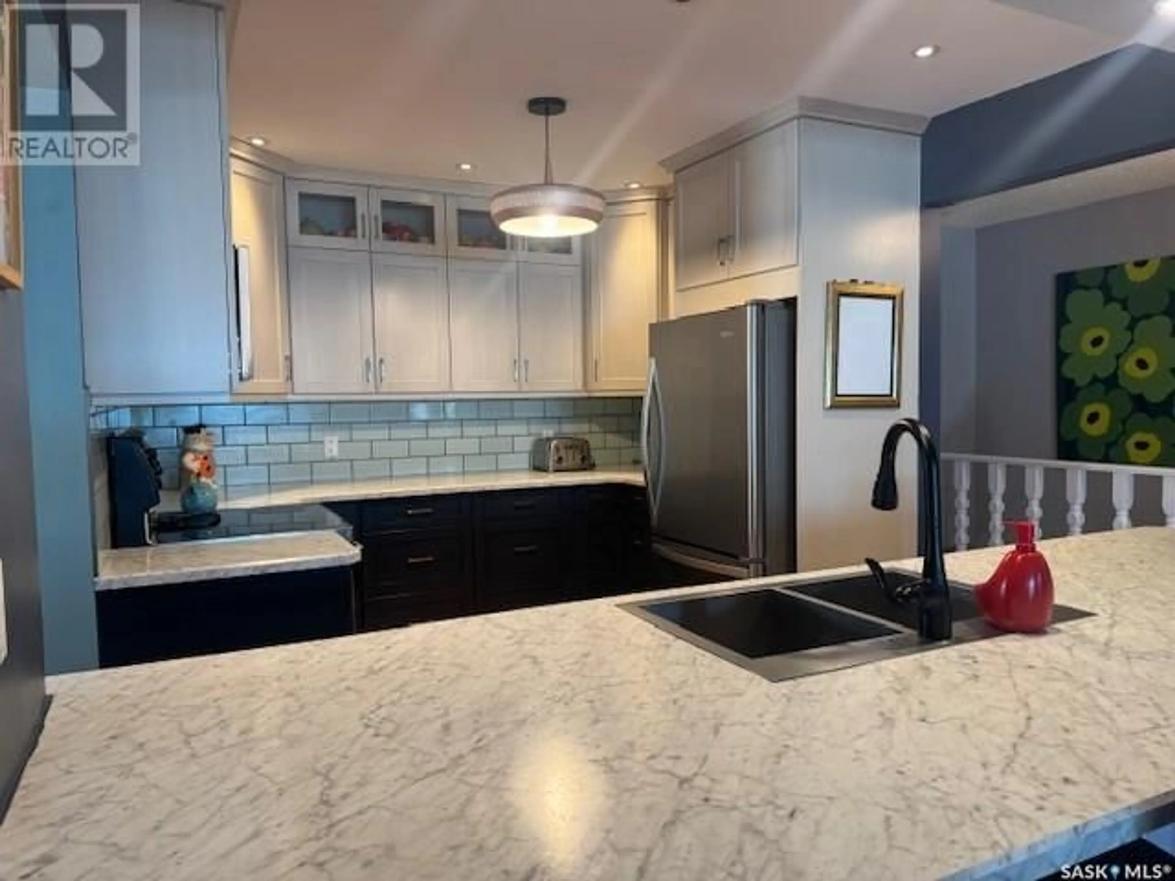 Contemporary kitchen, ceramic/tile floor for 8918 BOWERS DRIVE, North Battleford Saskatchewan S9A3C2