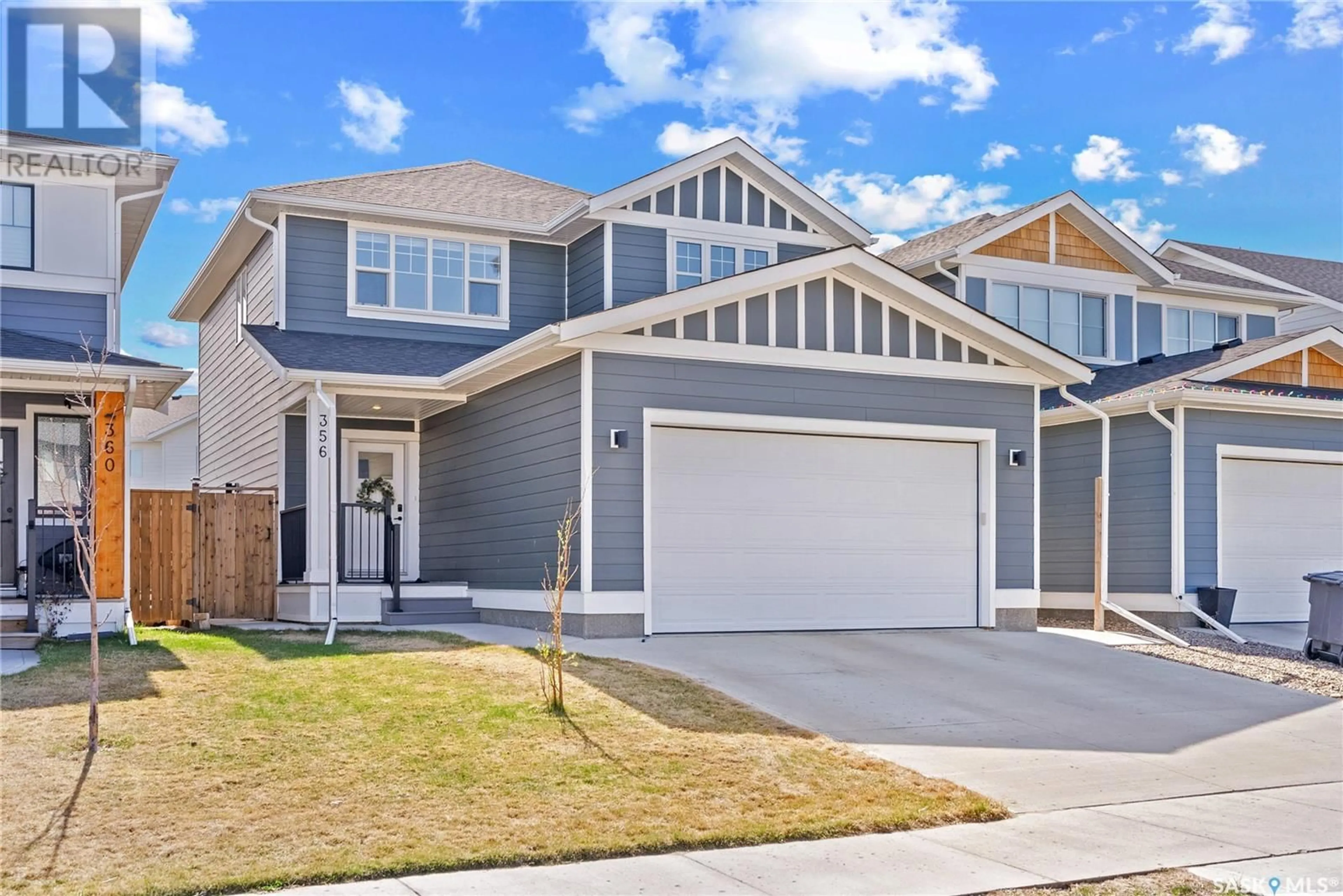 Home with vinyl exterior material, street for 356 OLSON LANE, Saskatoon Saskatchewan S7V0X6