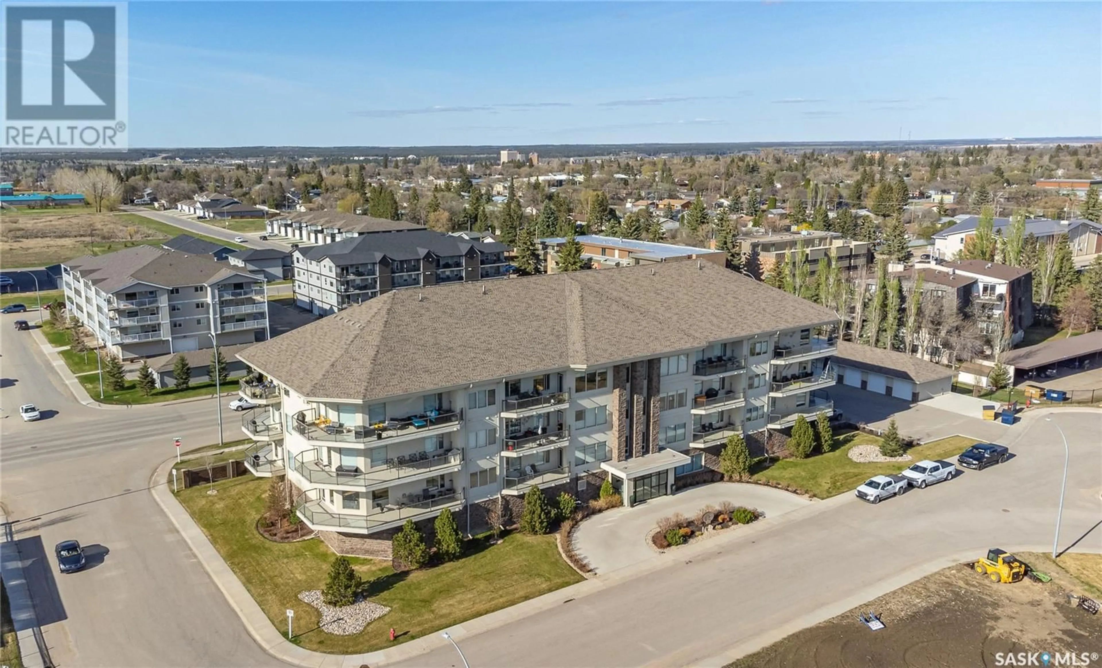 A pic from outside/outdoor area/front of a property/back of a property/a pic from drone, unknown for #101 - 2800 LAKEVIEW DRIVE, Prince Albert Saskatchewan S6W0A4