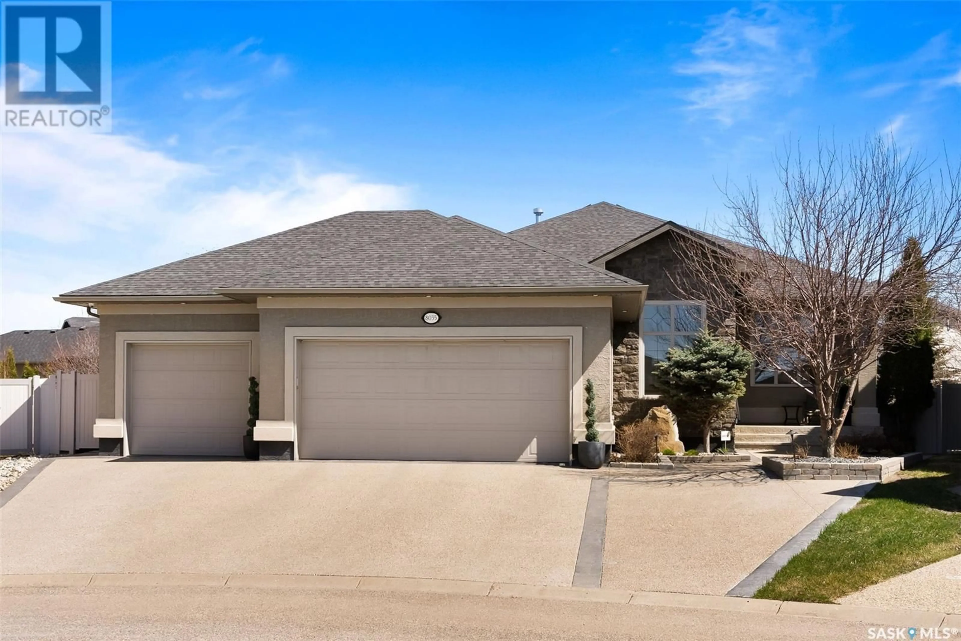 Home with brick exterior material, street for 8035 WASCANA GARDENS CRESCENT, Regina Saskatchewan S4V1G8