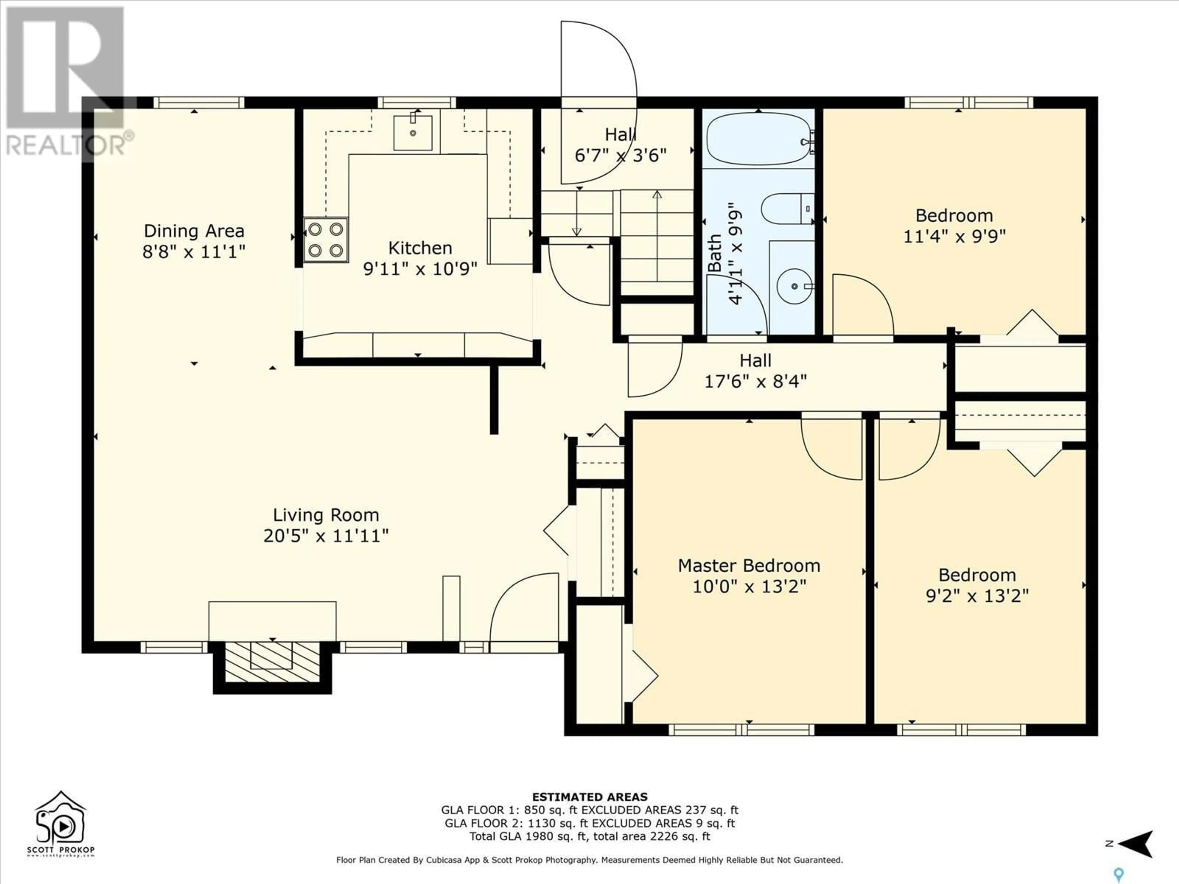 Floor plan for 2209 CUMBERLAND AVENUE, Saskatoon Saskatchewan S7J1Z4