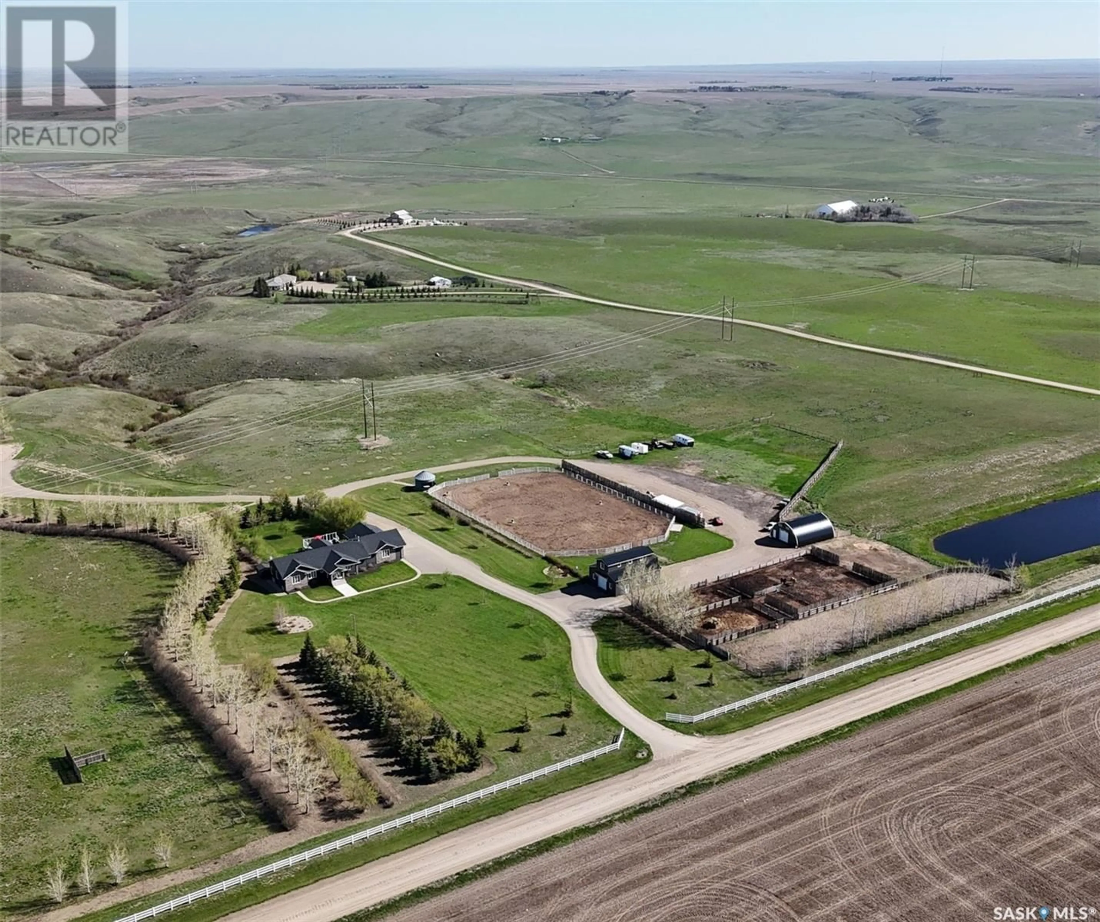 A pic from outside/outdoor area/front of a property/back of a property/a pic from drone, street for GERING ACREAGE, Swift Current Rm No. 137 Saskatchewan S9H3X1