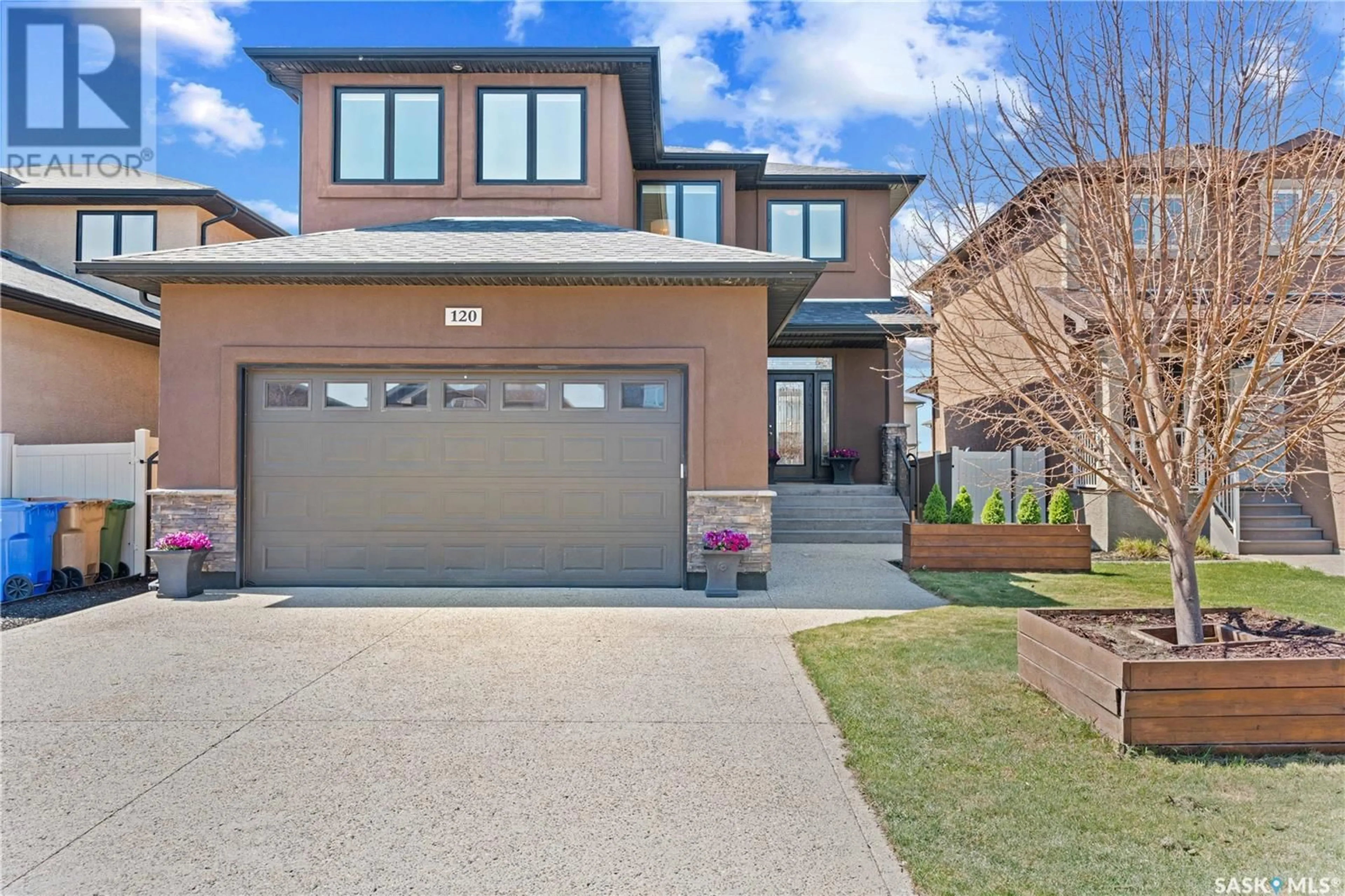 Home with brick exterior material, street for 120 OXBOW CRESCENT, Regina Saskatchewan S4Y0A7