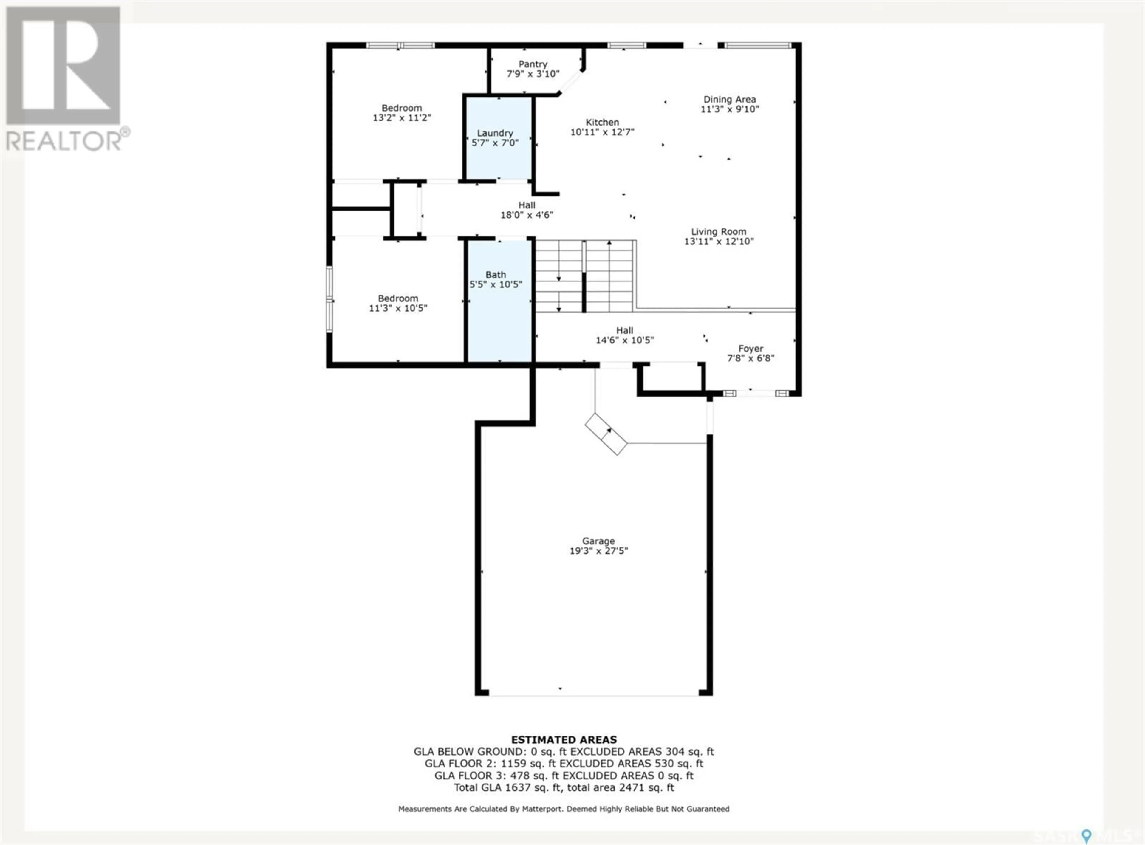Floor plan for 314 HAMM WAY, Saskatoon Saskatchewan S7V0W2