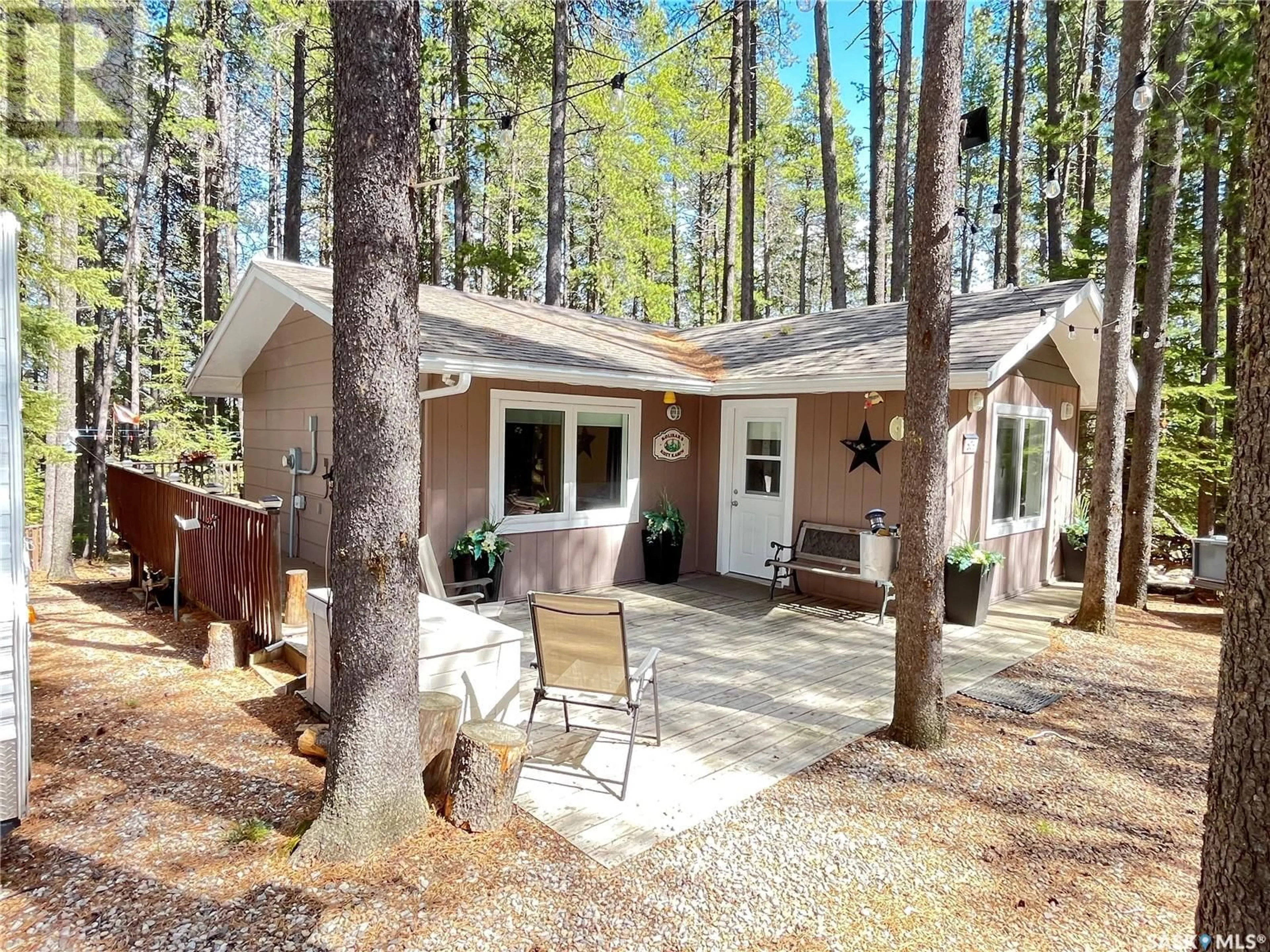 Patio, forest/trees view for 506 BELANGER DRIVE, Cypress Hills Provincial Park Saskatchewan S0N1N0