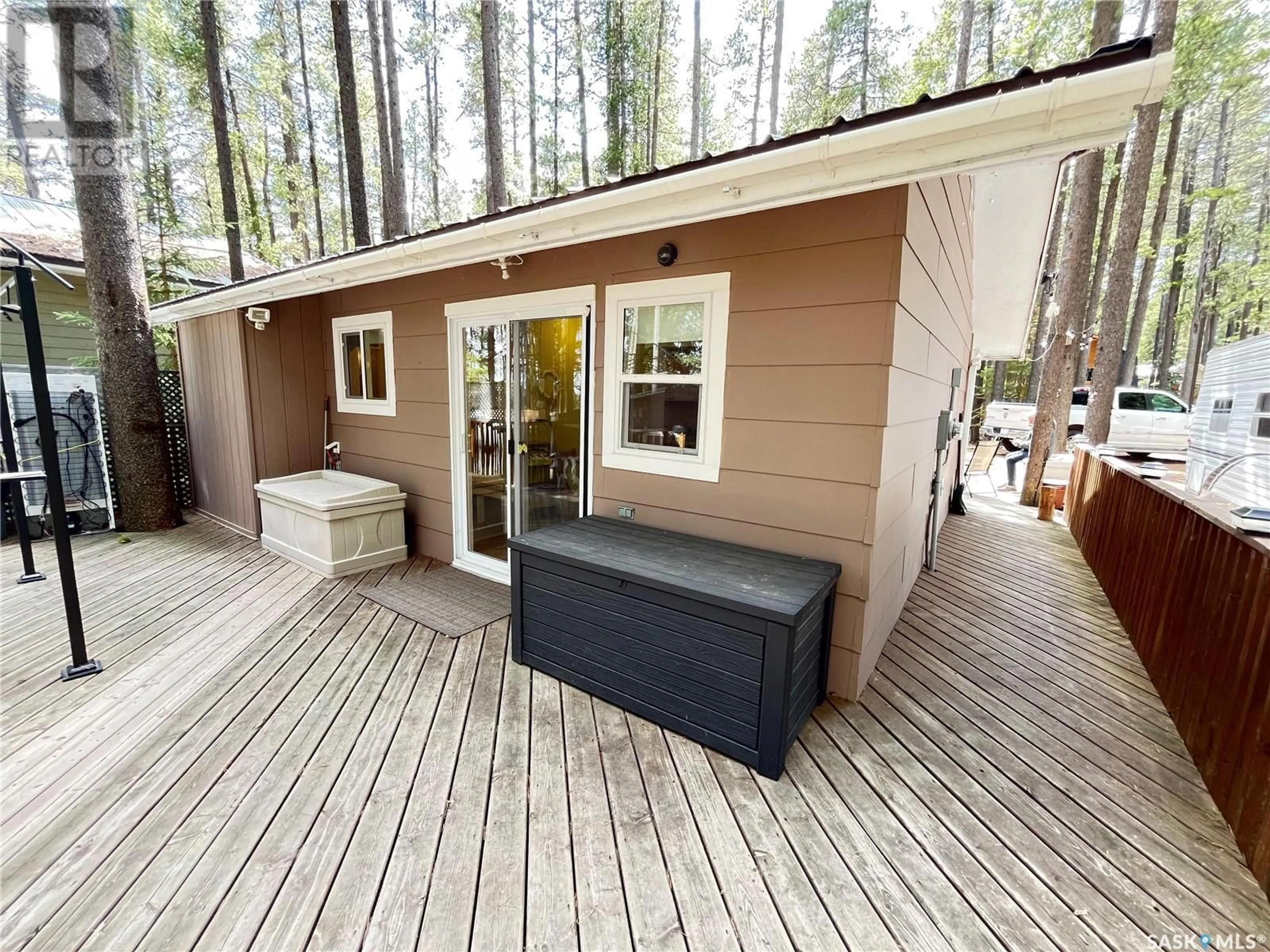 Patio, forest/trees view for 506 BELANGER DRIVE, Cypress Hills Provincial Park Saskatchewan S0N1N0