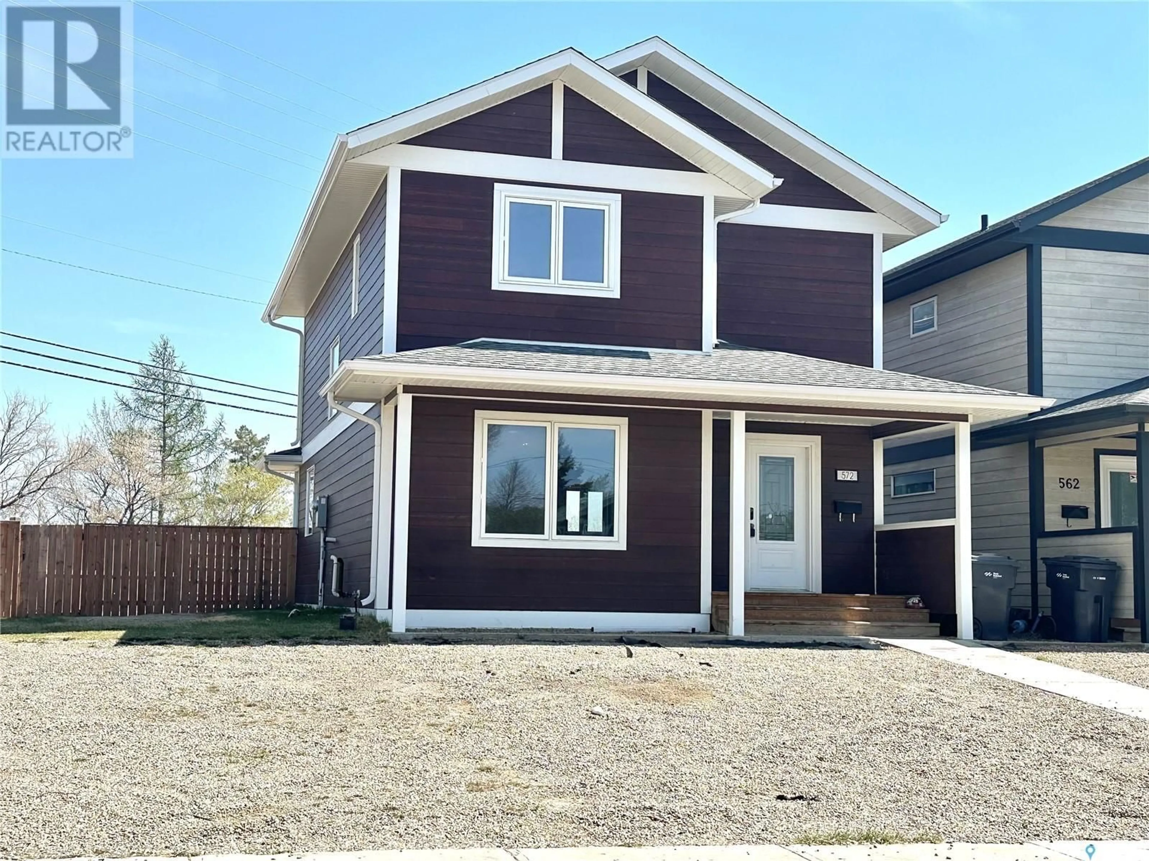 Home with vinyl exterior material, street for 572 105TH STREET, North Battleford Saskatchewan S9A1R7