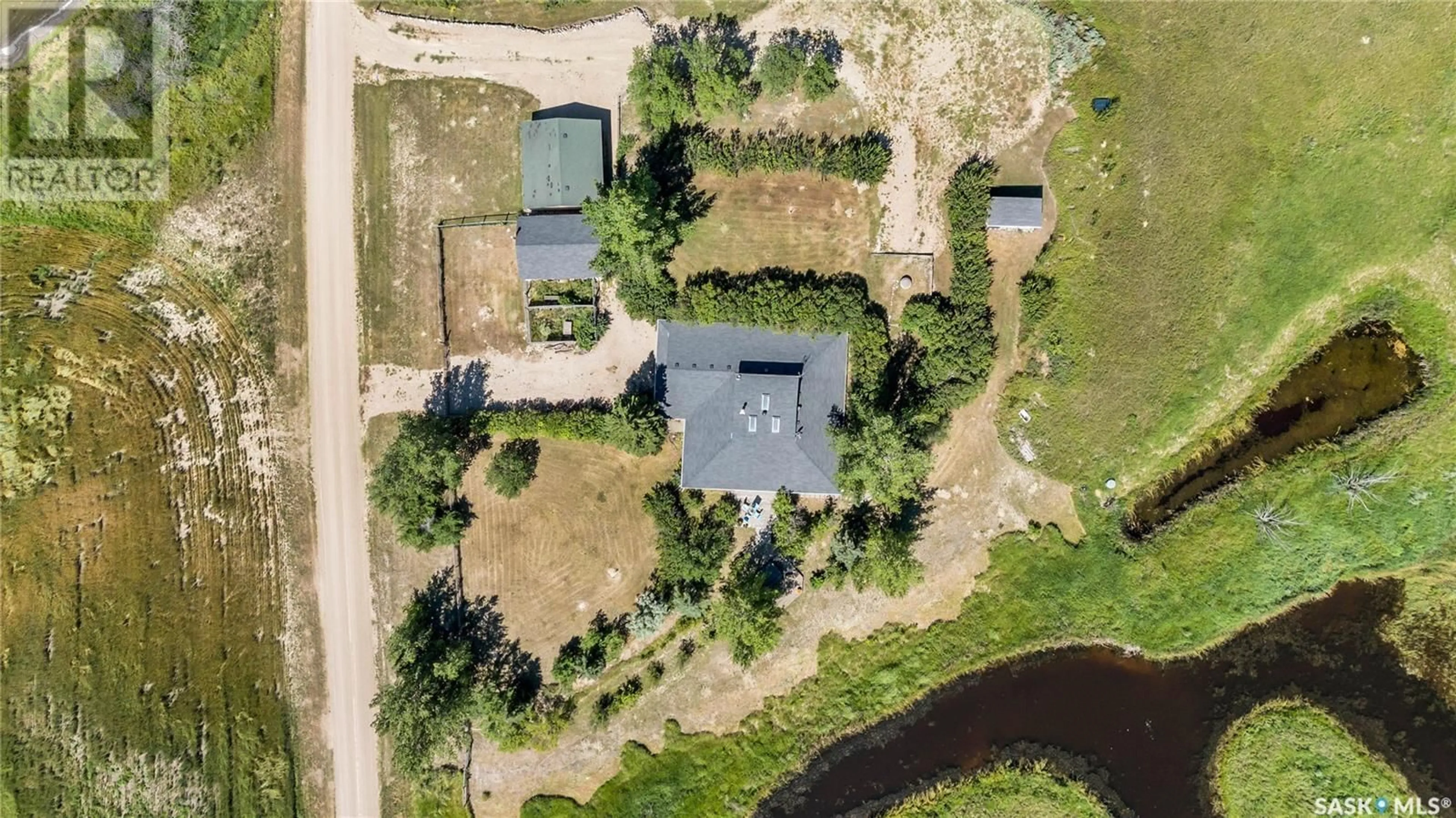 A pic from outside/outdoor area/front of a property/back of a property/a pic from drone, water/lake/river/ocean view for MERIDIAN ROAD, Colonsay Rm No. 342 Saskatchewan S0K3W0