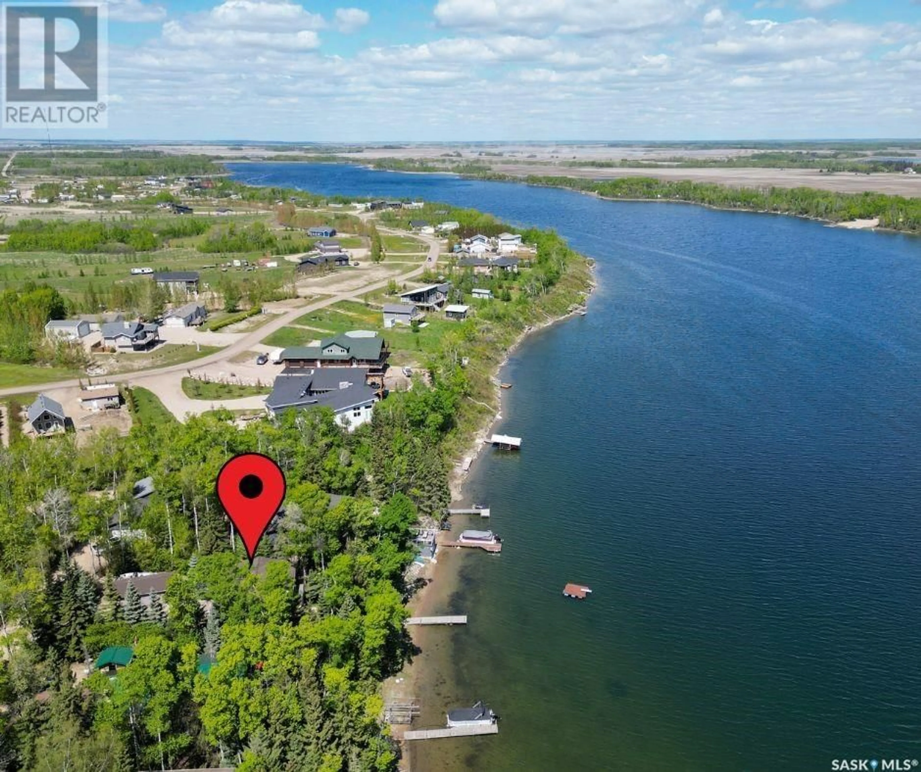 A pic from outside/outdoor area/front of a property/back of a property/a pic from drone, water/lake/river/ocean view for 6 WHITE BIRCH DRIVE, Three Lakes Rm No. 400 Saskatchewan S0K2X0