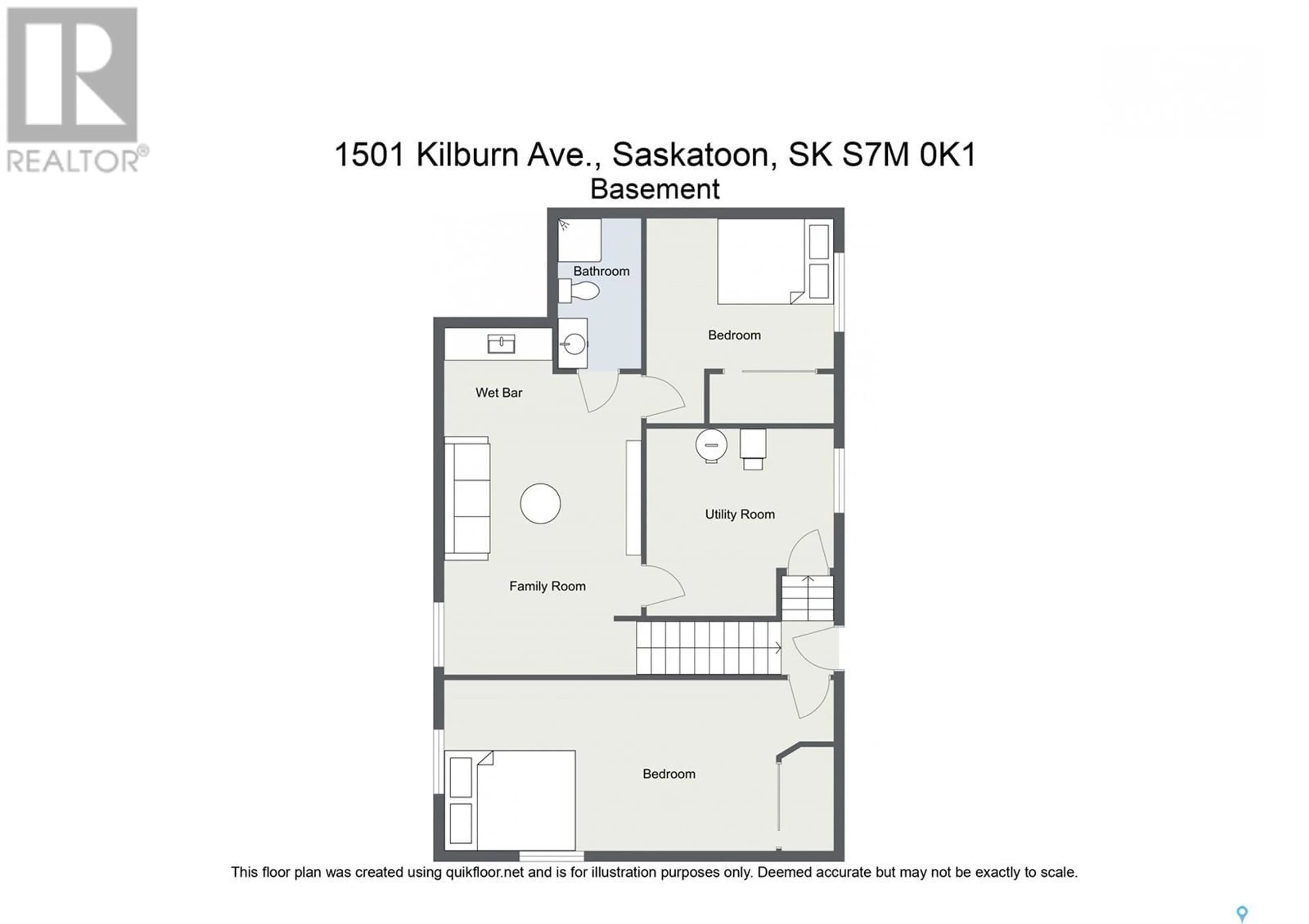 Floor plan for 1501 KILBURN AVENUE, Saskatoon Saskatchewan S7M0K1