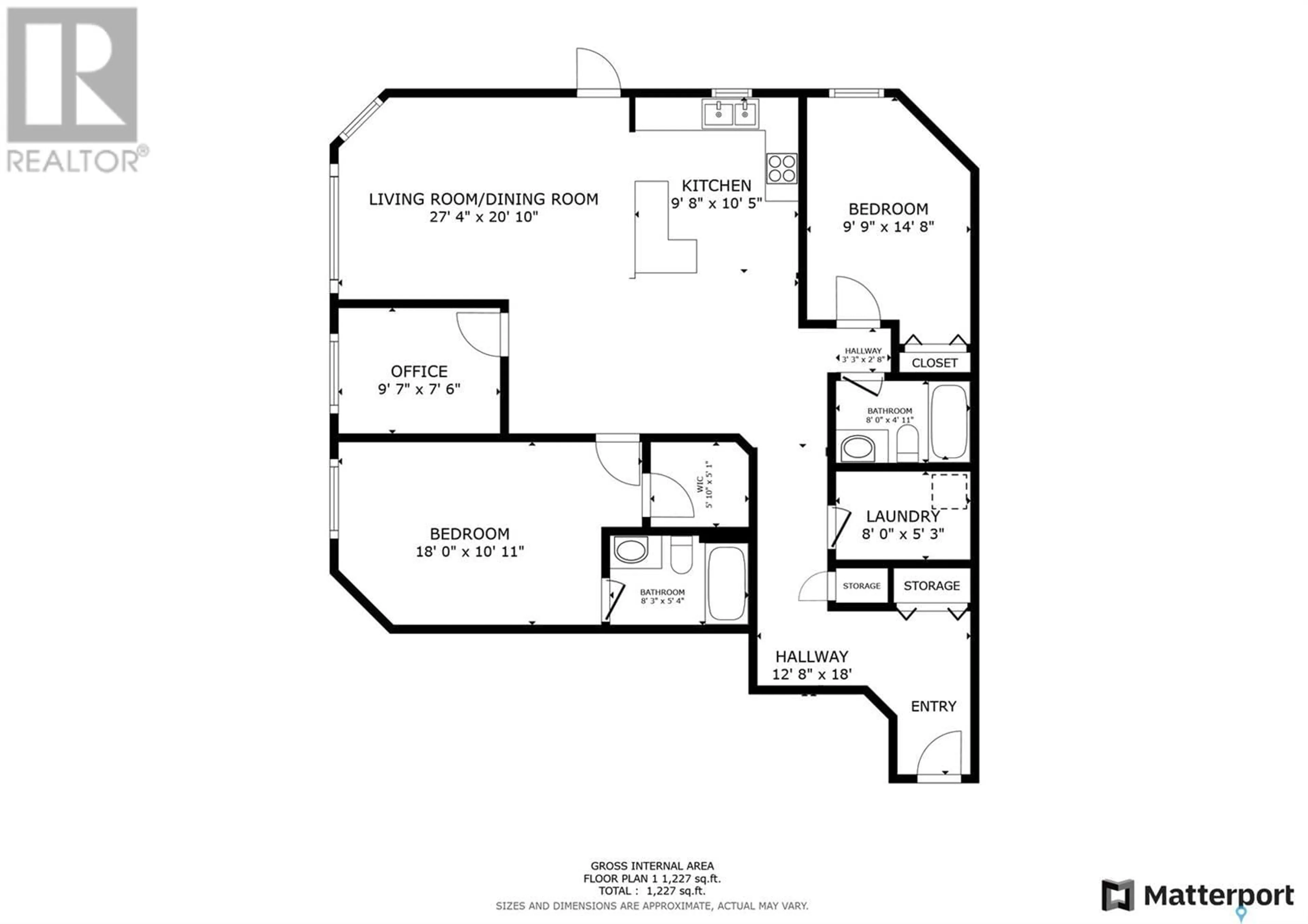 Floor plan for 203 - 227 PINEHOUSE DRIVE, Saskatoon Saskatchewan S7K6N9