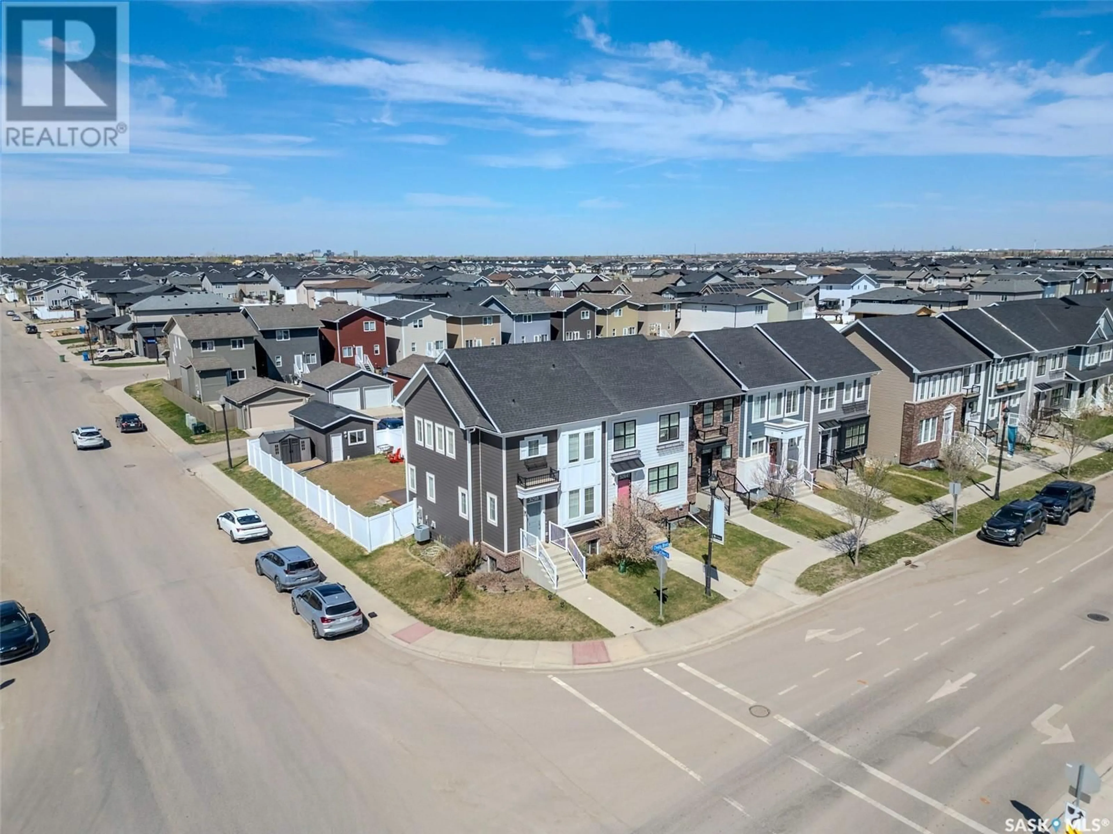 A pic from outside/outdoor area/front of a property/back of a property/a pic from drone, street for 3298 CHUKA BOULEVARD, Regina Saskatchewan S4V3S6