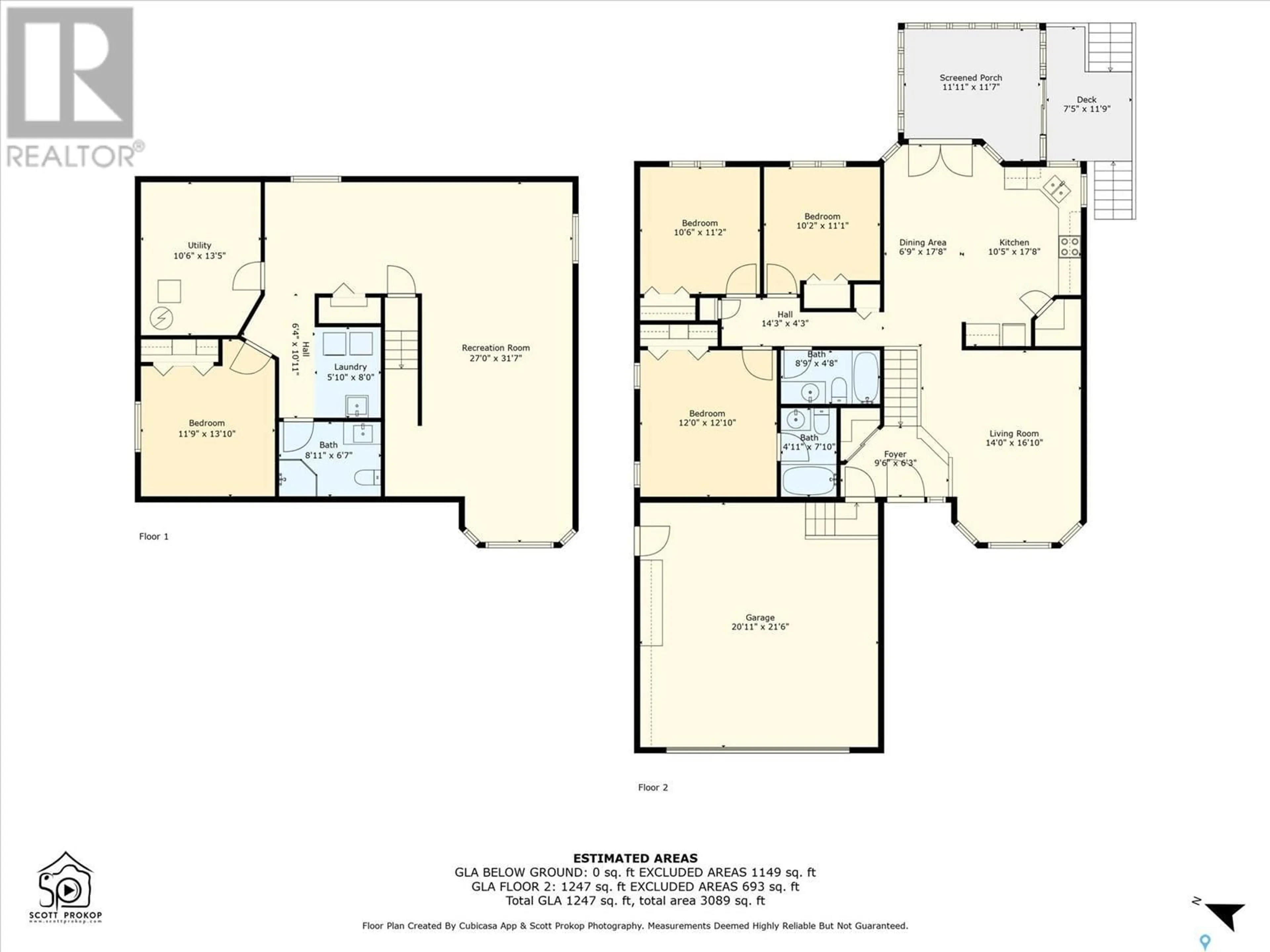 Floor plan for 515 BUDZ BAY, Saskatoon Saskatchewan S7N4N4