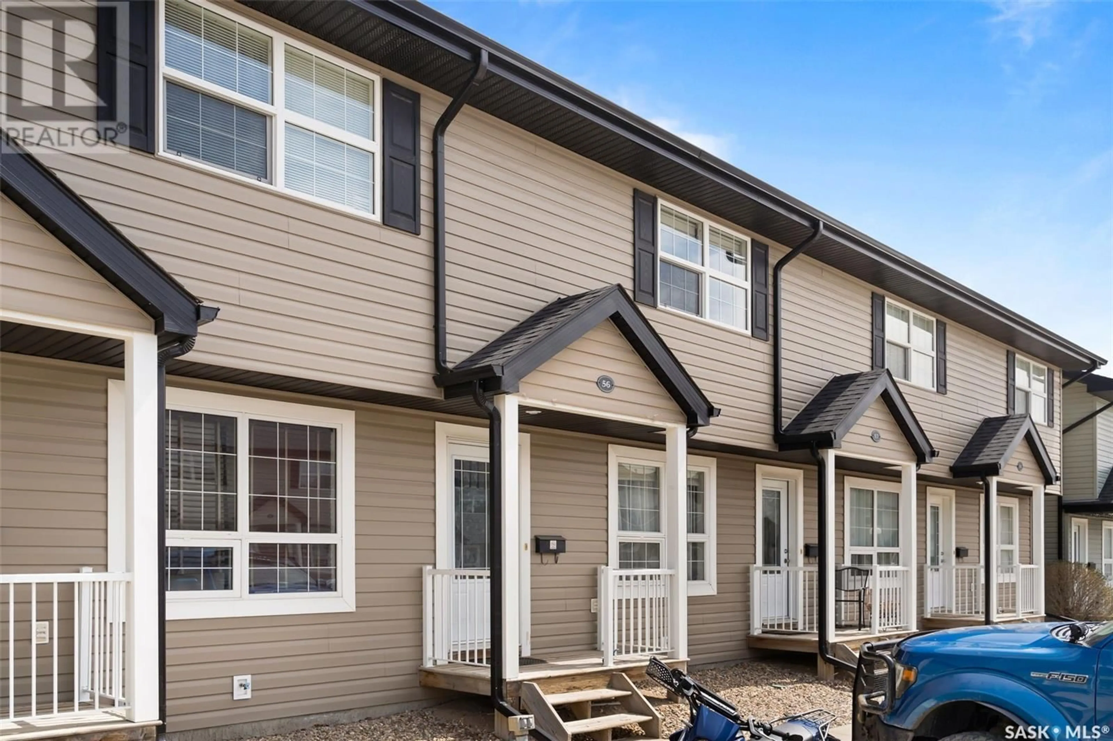 Home with vinyl exterior material, street for 56 4500 CHILD AVENUE, Regina Saskatchewan S4X0A8